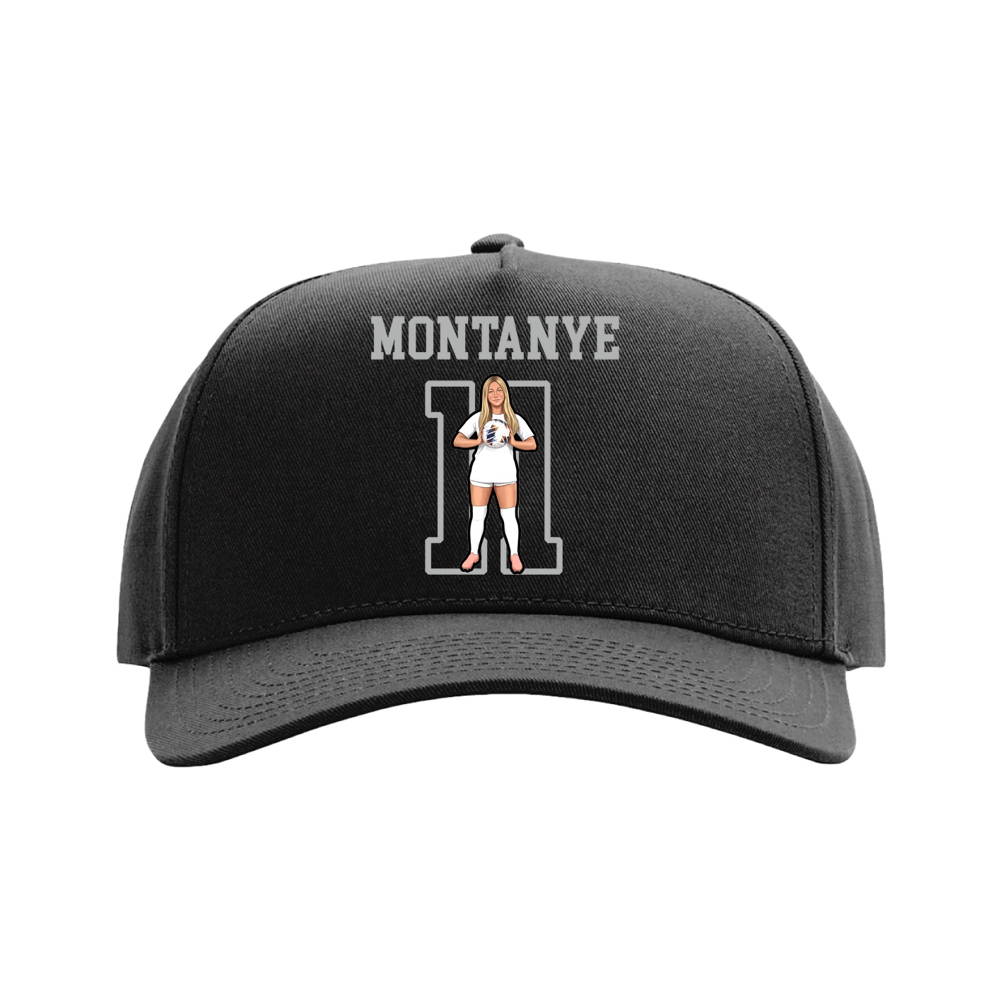 Full Fabric Five-Panel Champ Cap — Shirsey in Black
