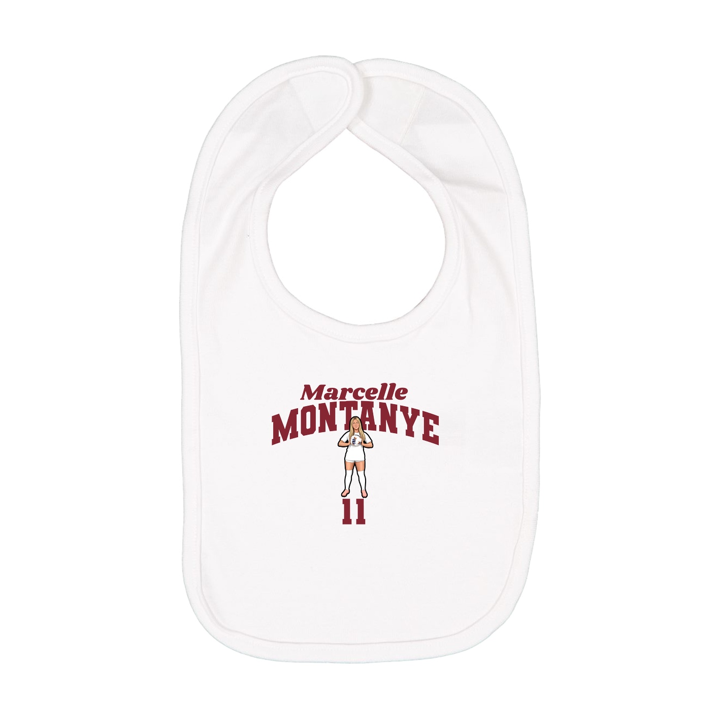 Infant Bib — Signature Arch in White