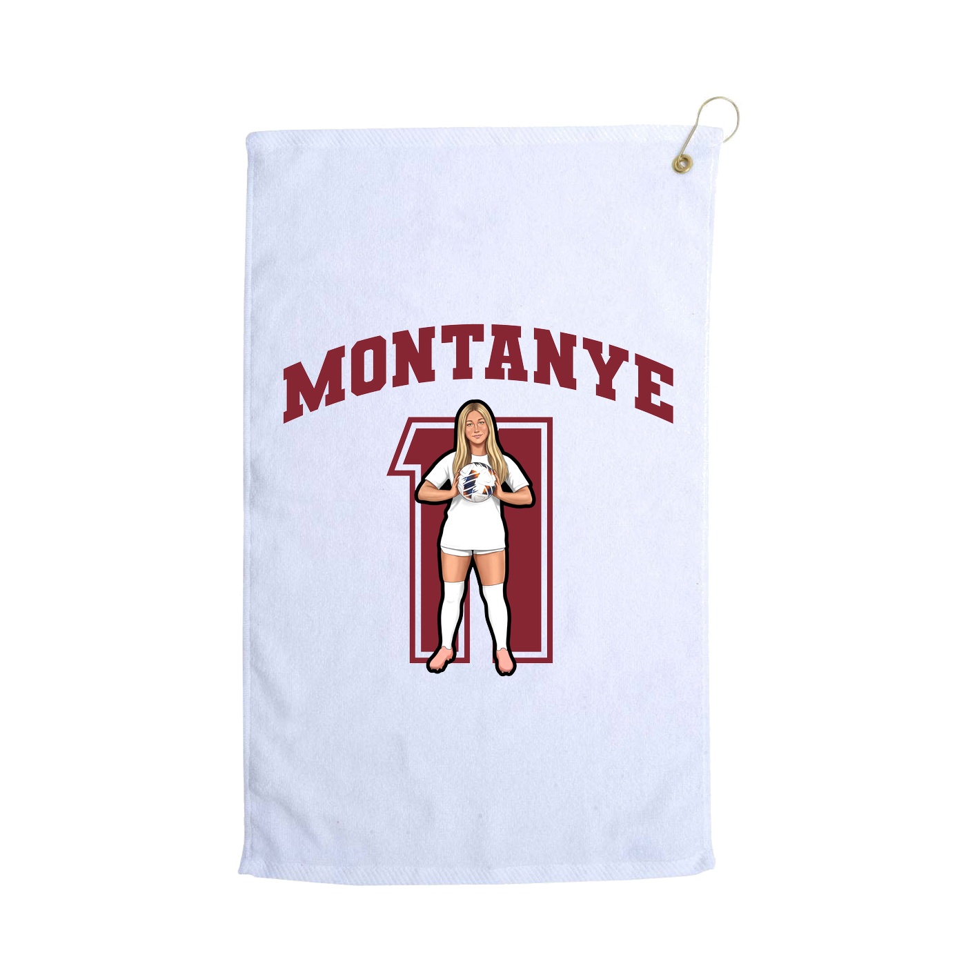 Golf Towel — Number in White