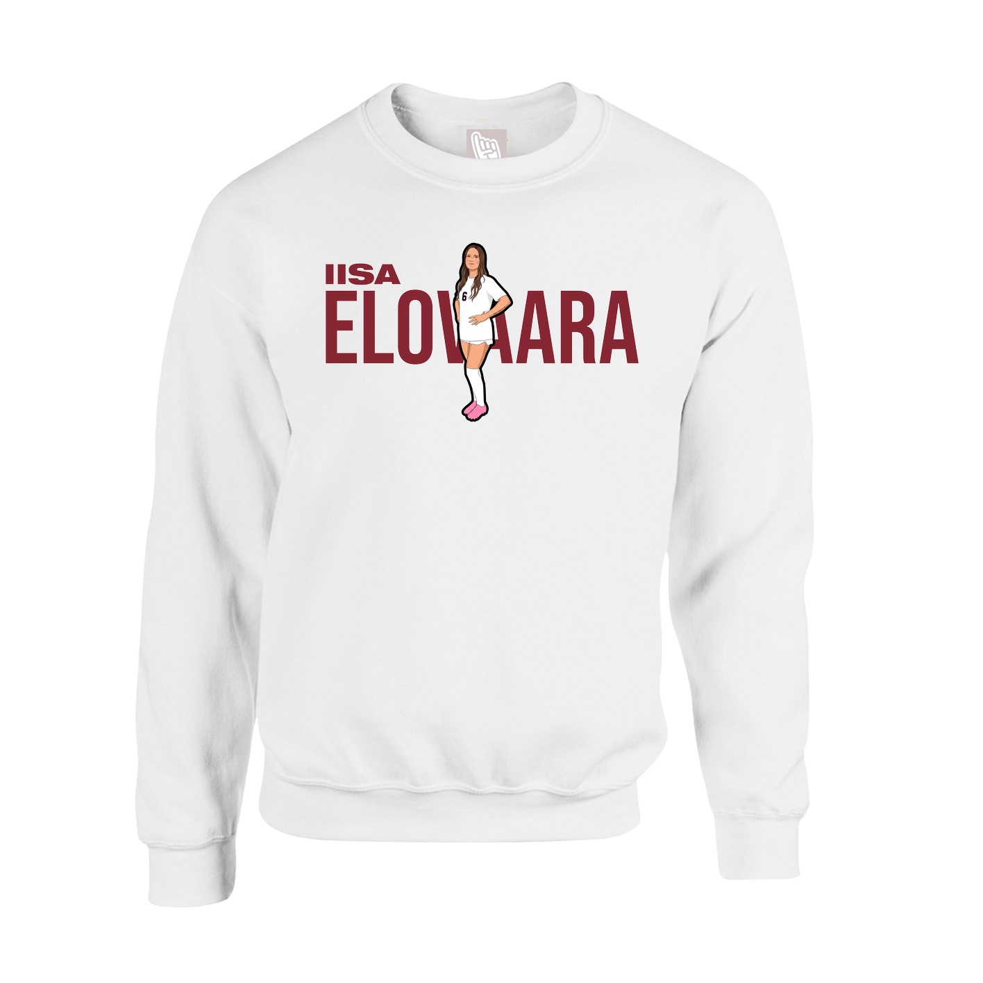 Fleece Crew — Player Name in White
