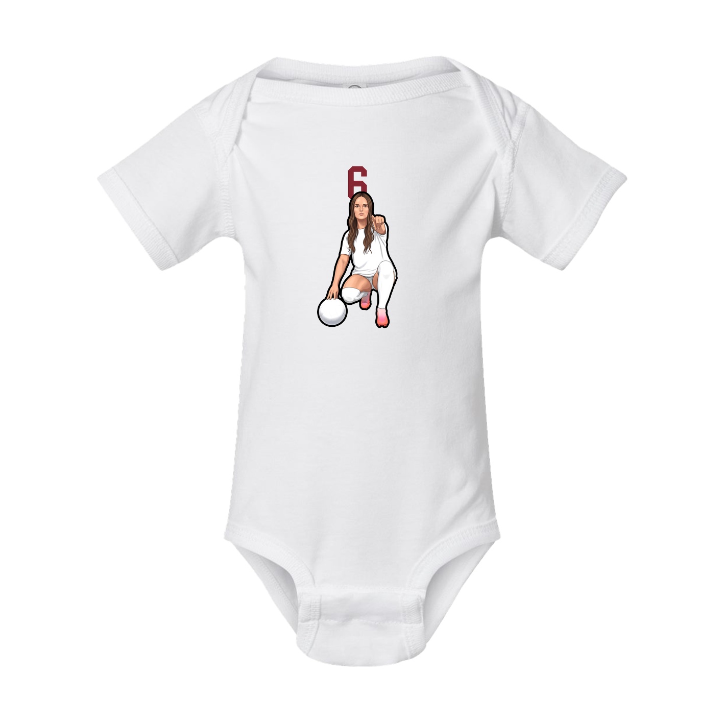 Baby Onesie — Number Top in White