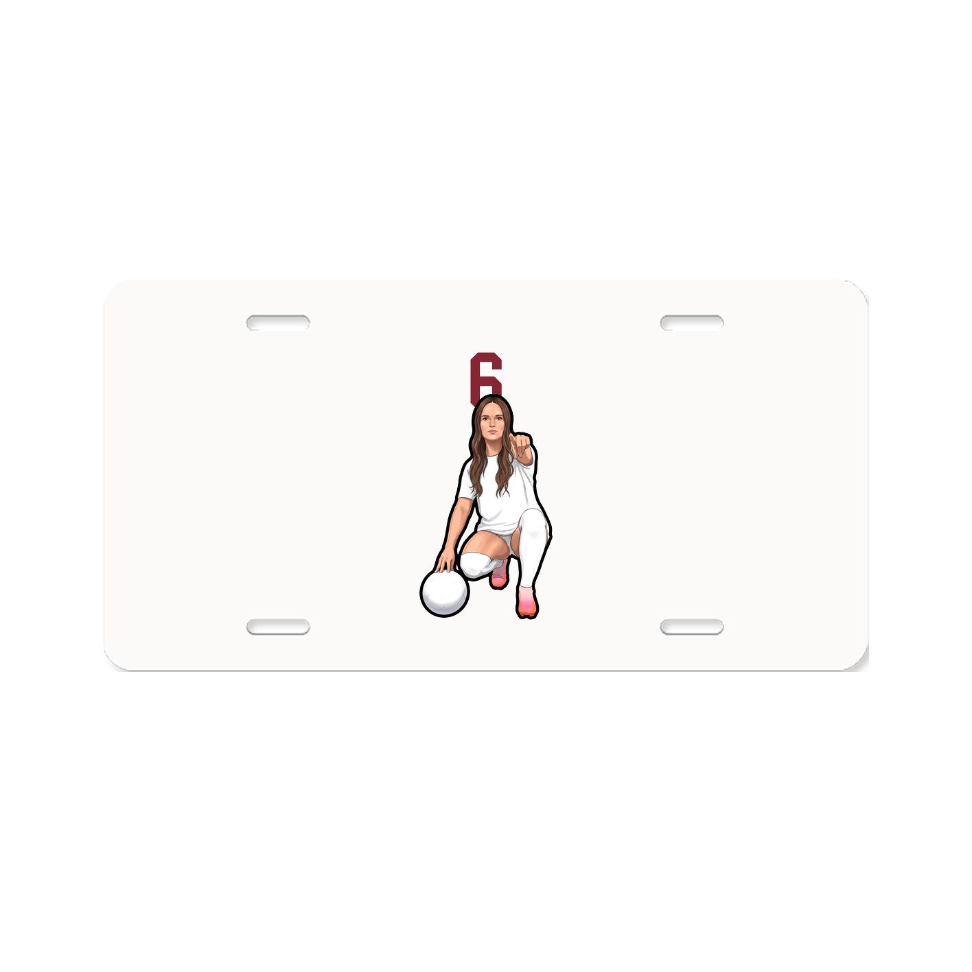 License Plate — Number Top in Classic