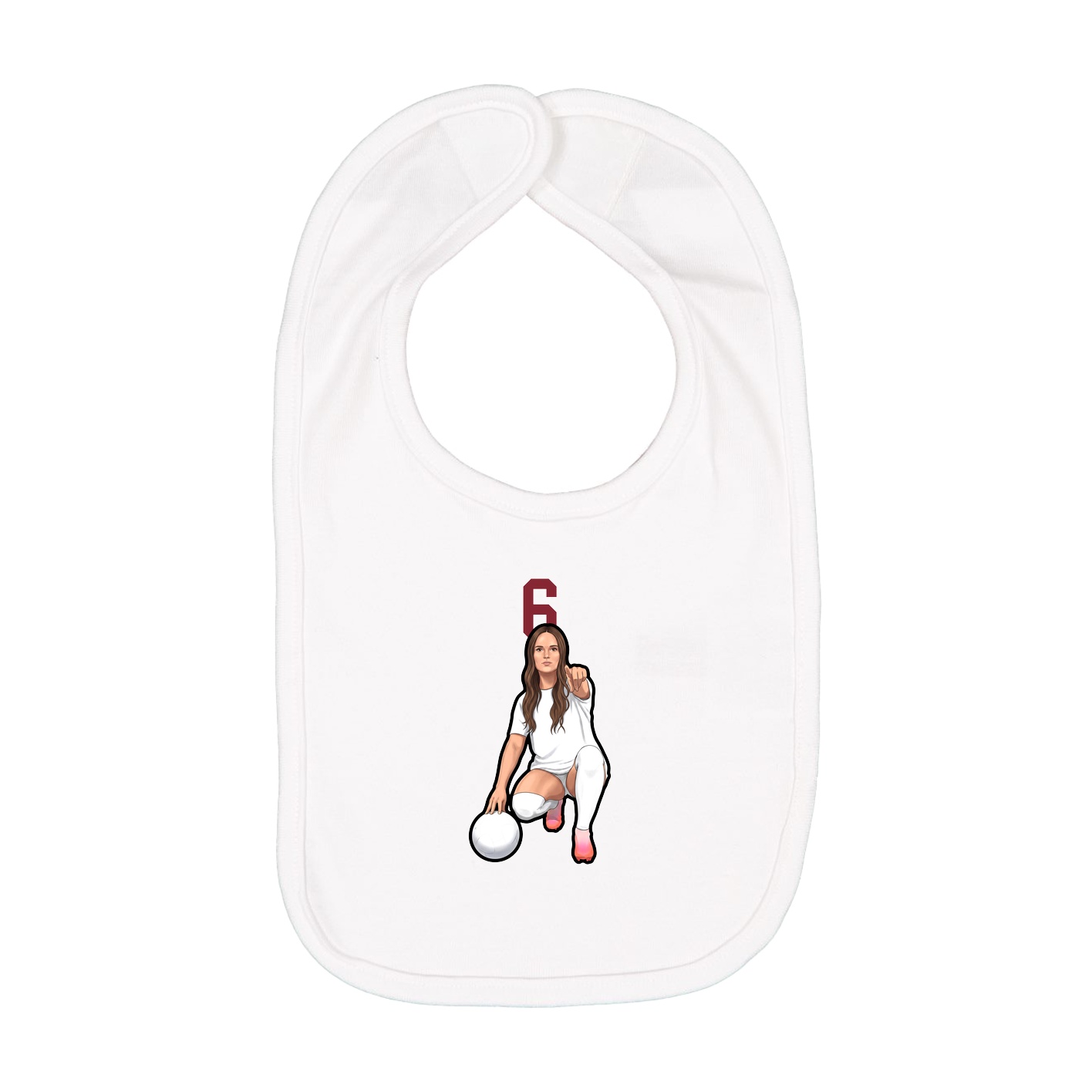 Infant Bib — Number Top in White