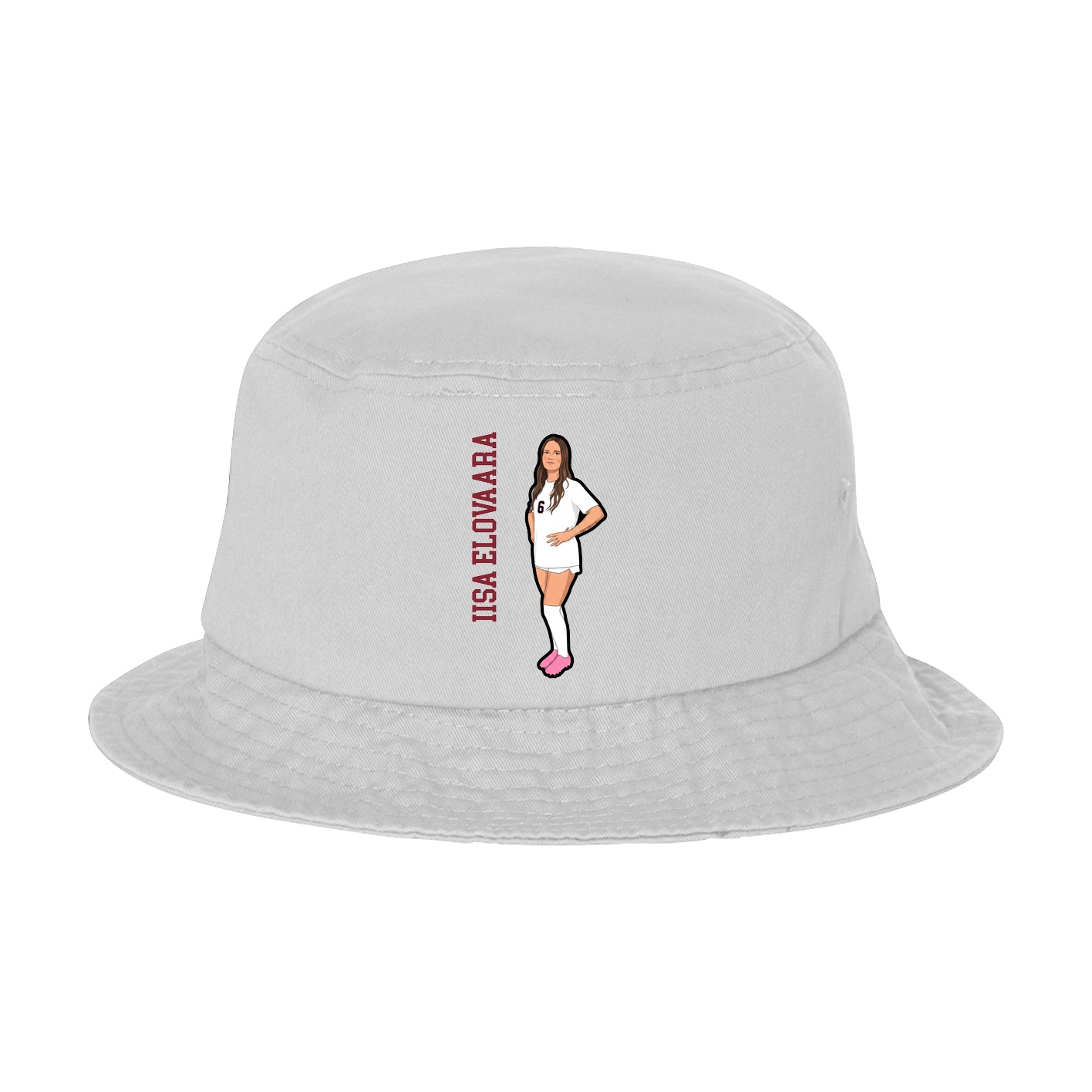 Bucket Cap — Name Vertical in White