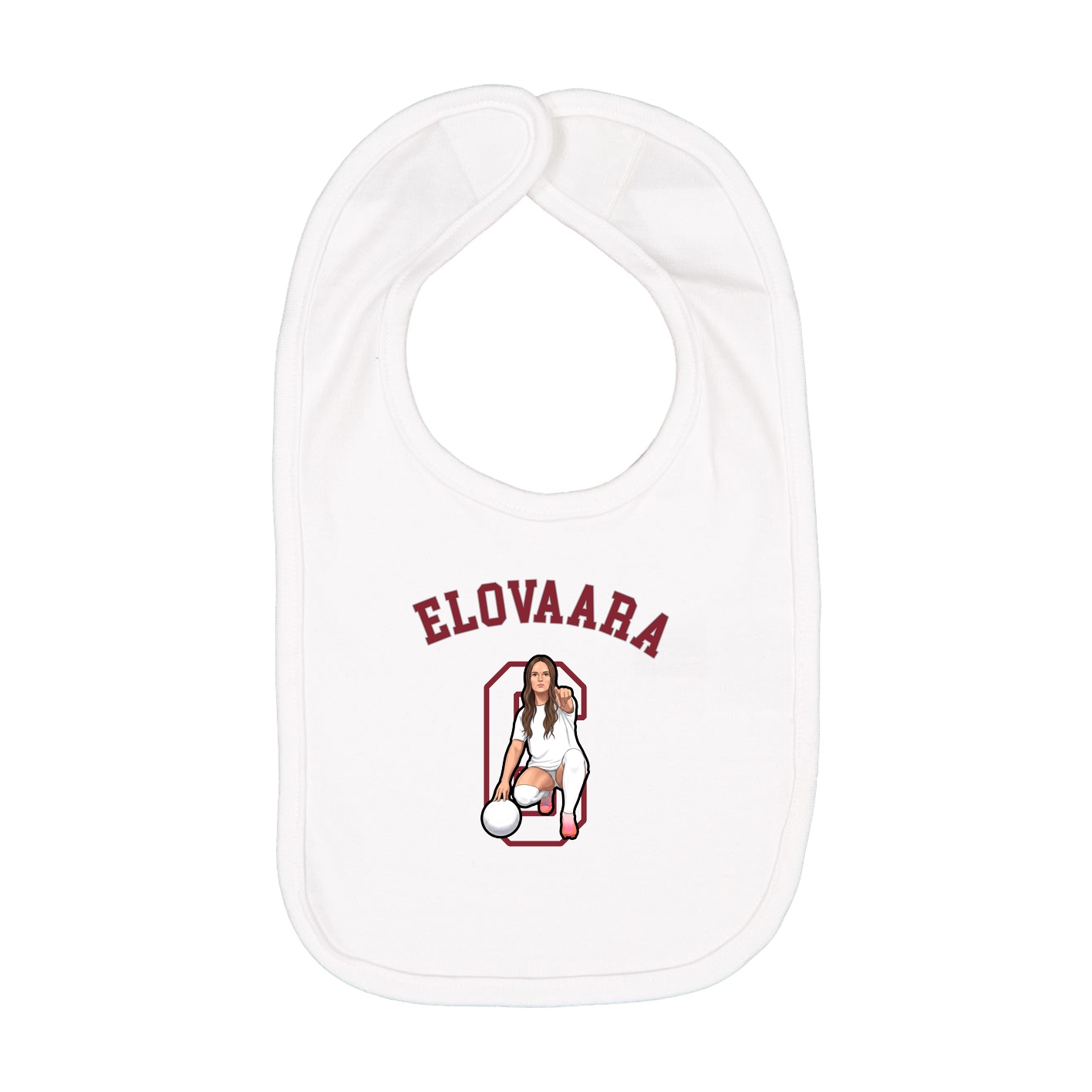 Infant Bib — Shirsey Arch in White