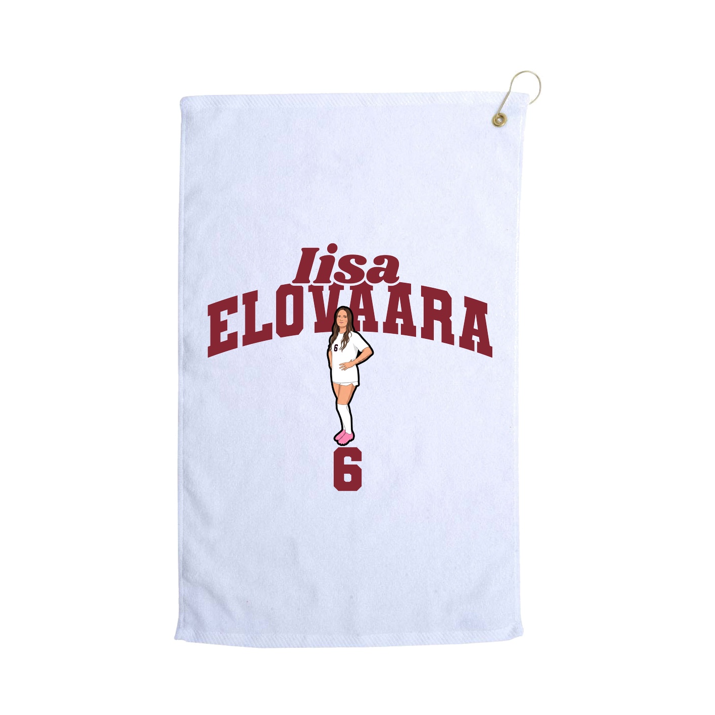 Golf Towel — Signature Arch in White