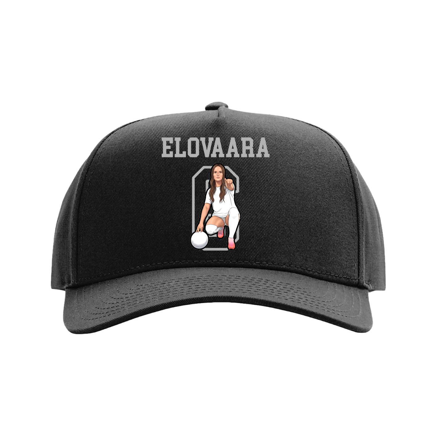 Full Fabric Five-Panel Champ Cap — Shirsey in Black