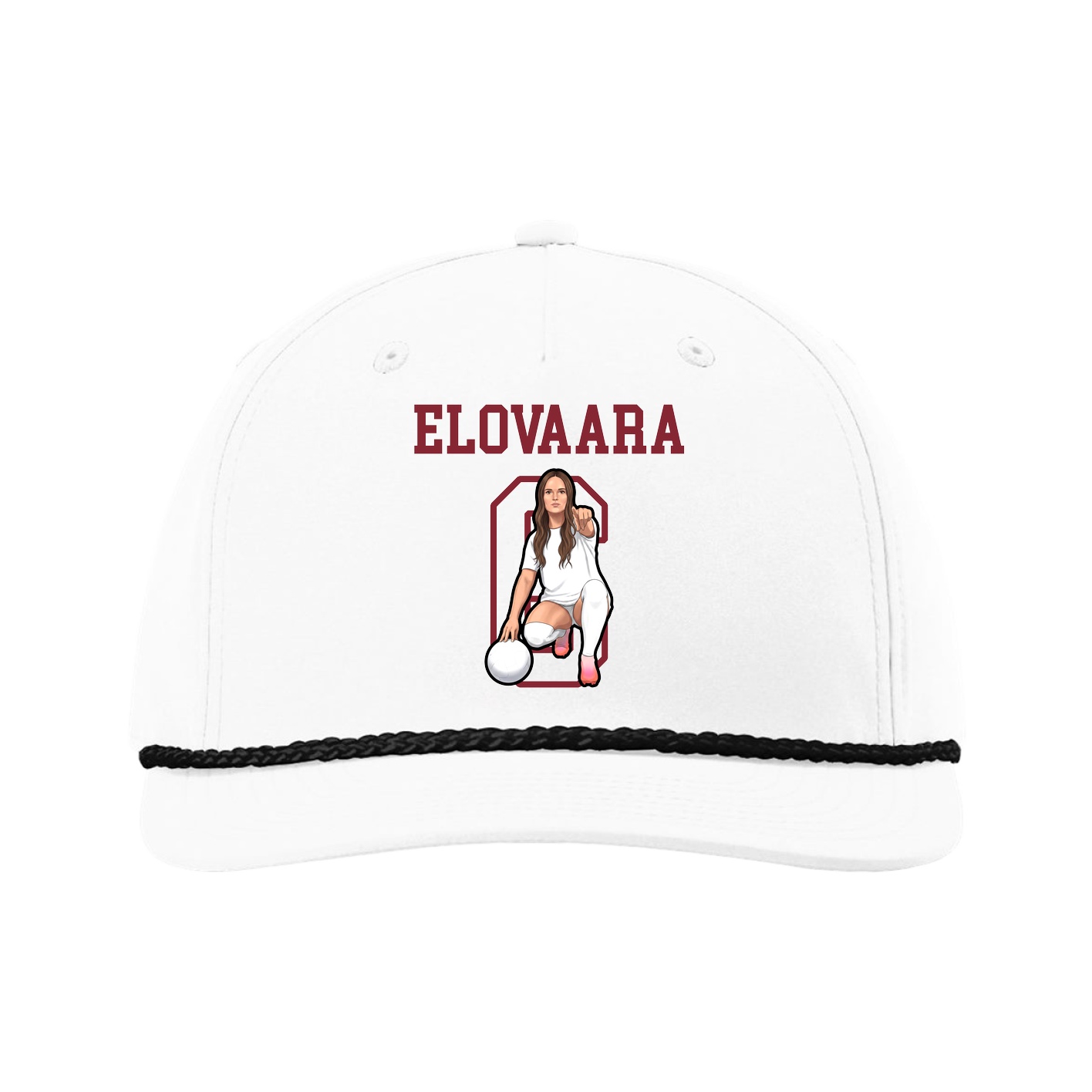 Five-Panel Classic Rope Cap — Shirsey in White