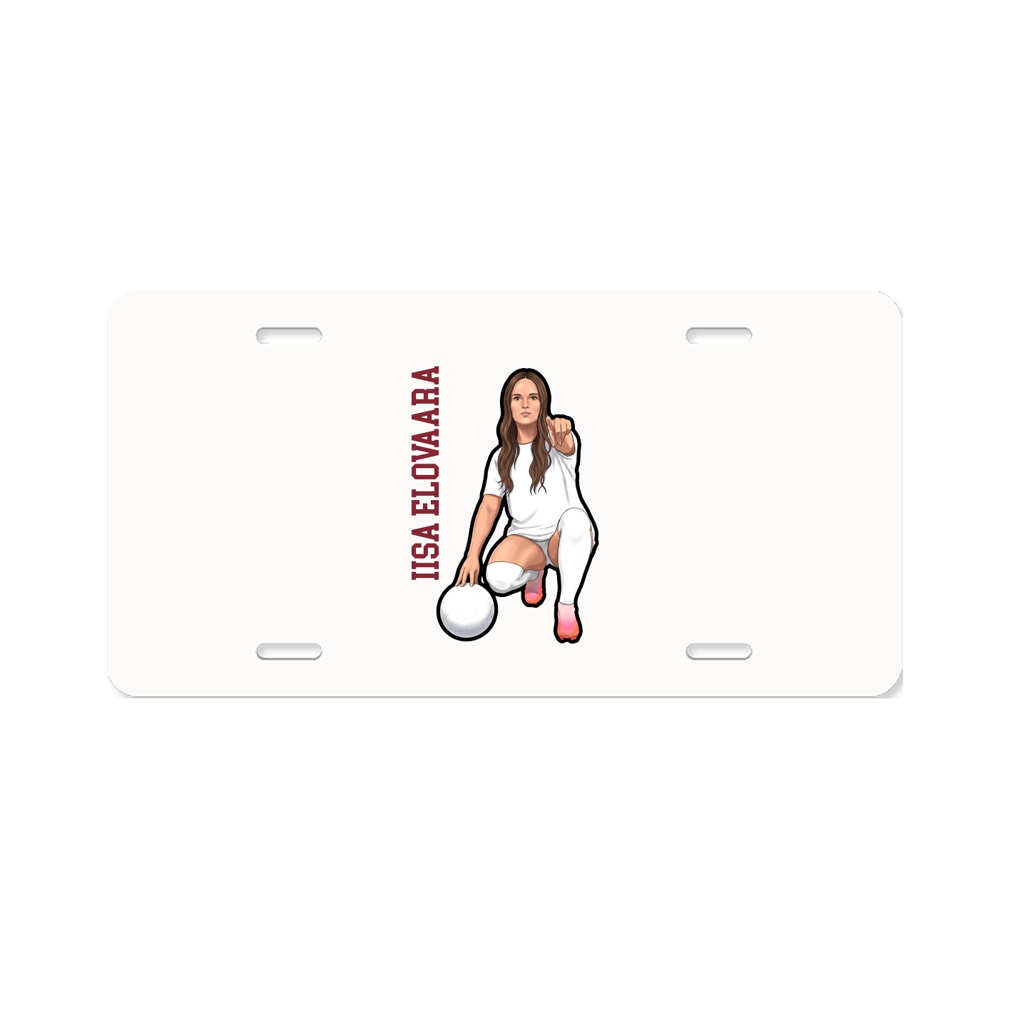 License Plate — Name Vertical in Classic