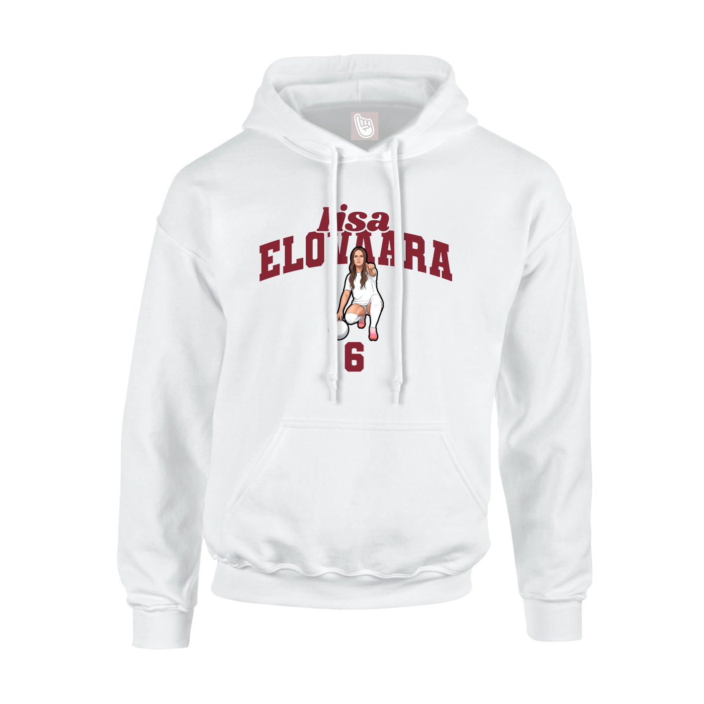 Youth Hoodie — Signature Arch in White