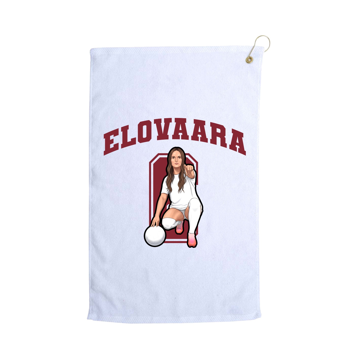 Golf Towel — Number in White