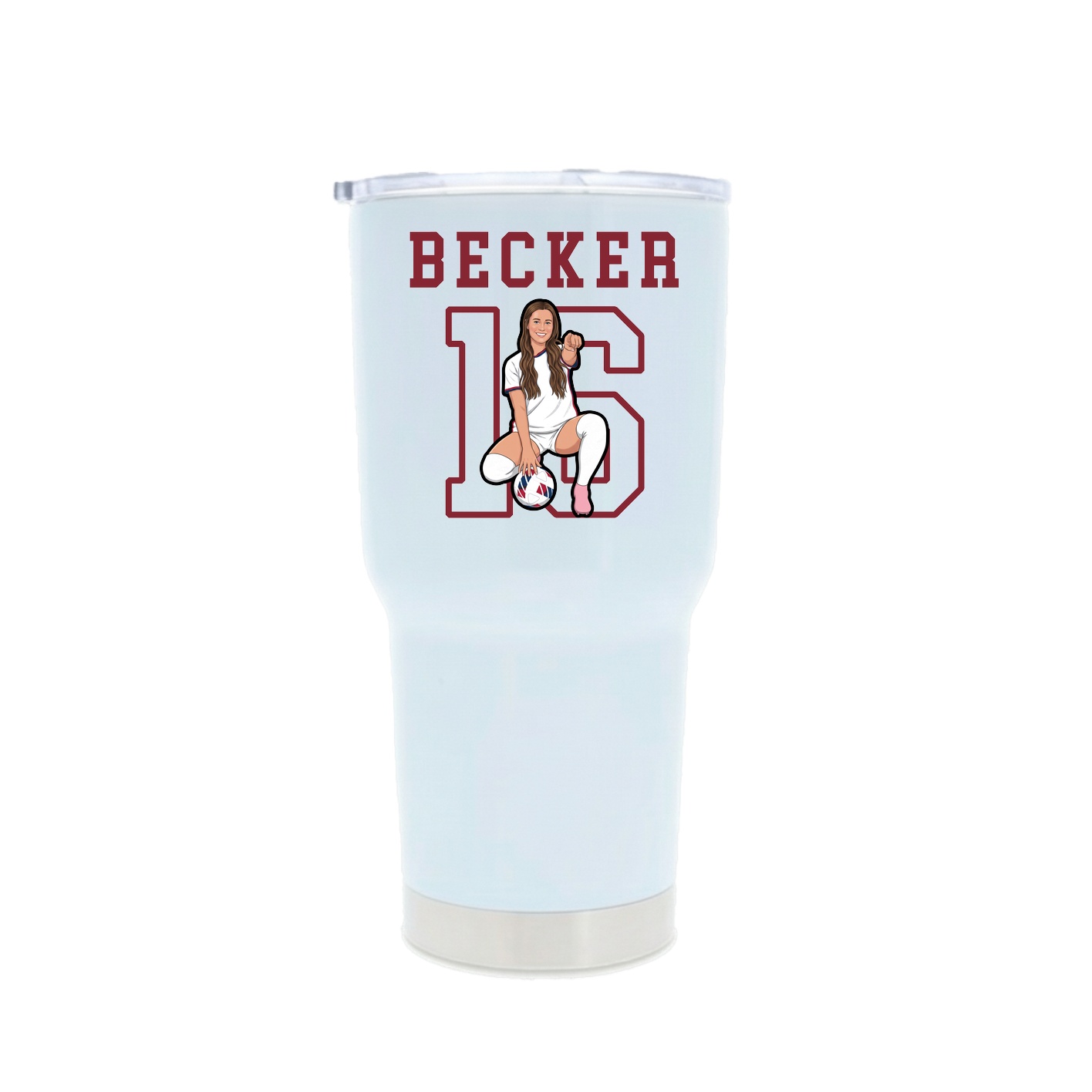 30oz Stainless Steel Tumbler — Shirsey in White