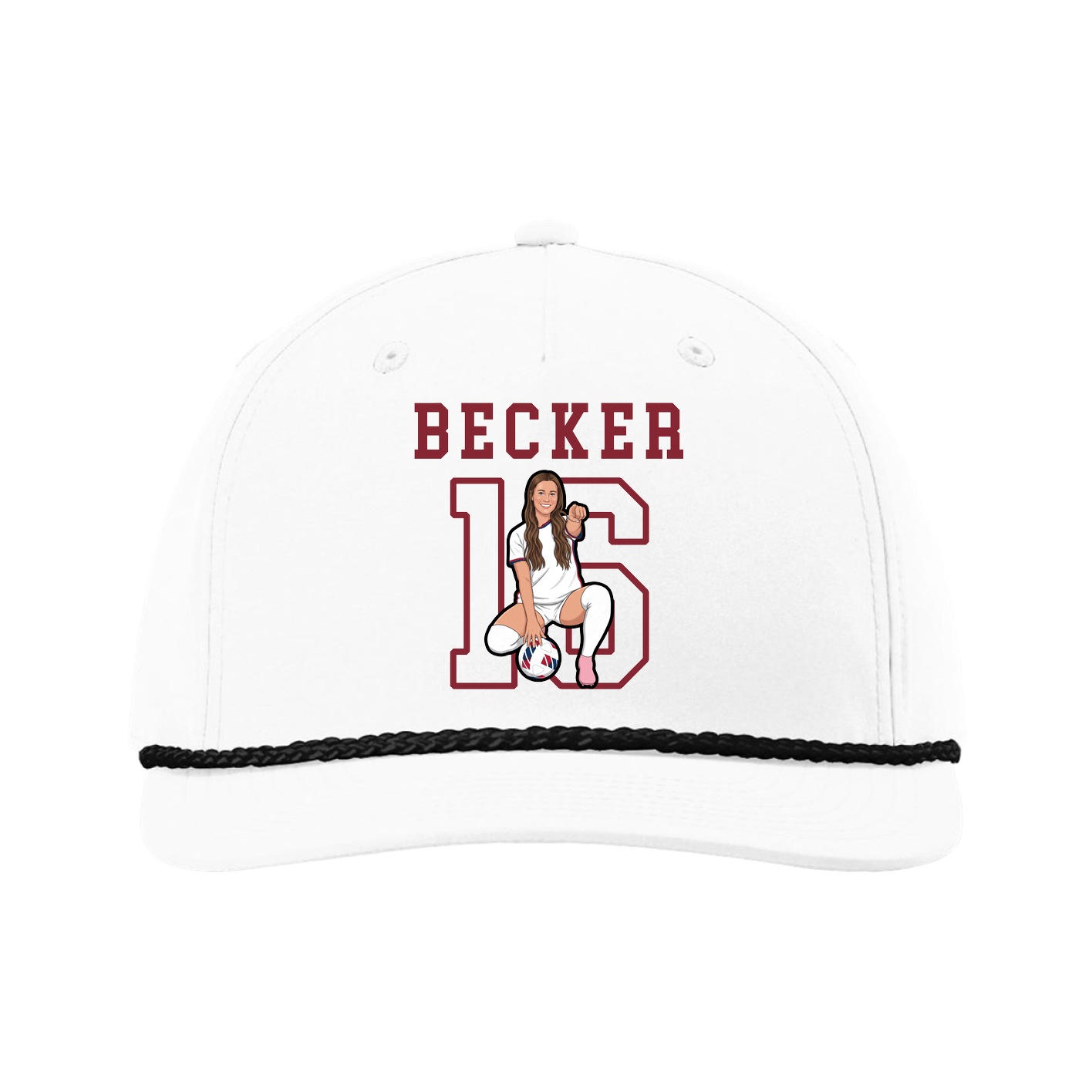Five-Panel Classic Rope Cap — Shirsey in White
