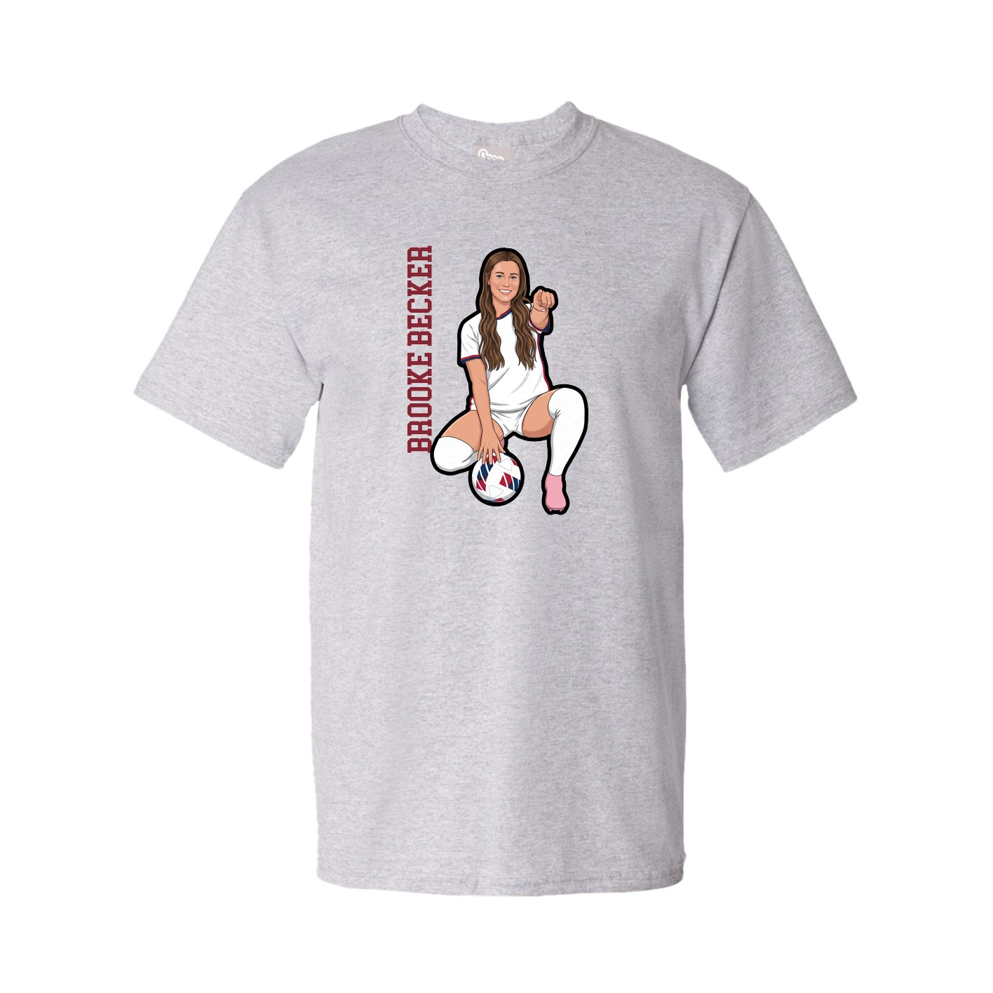 Youth Tee — Name Vertical in Grey