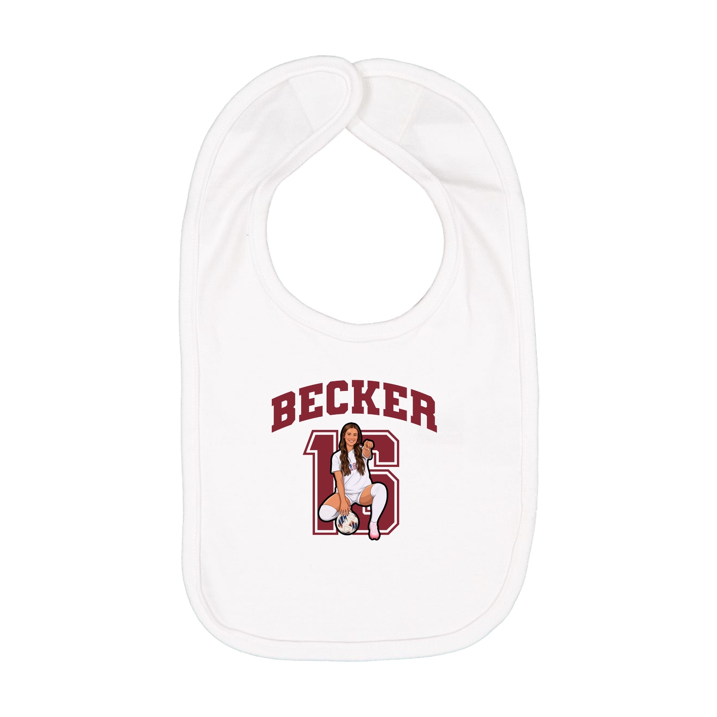 Infant Bib — Number in White
