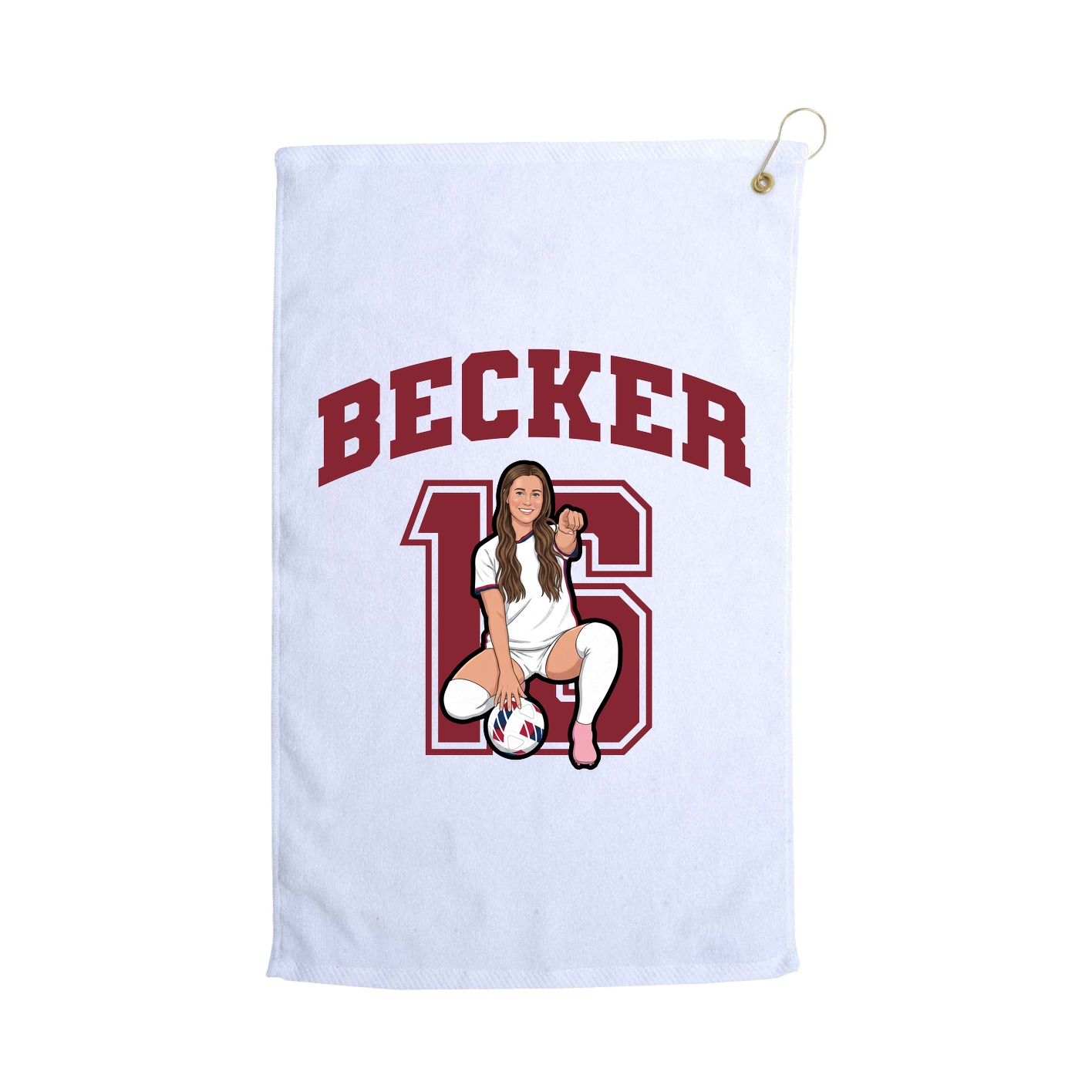 Golf Towel — Number in White