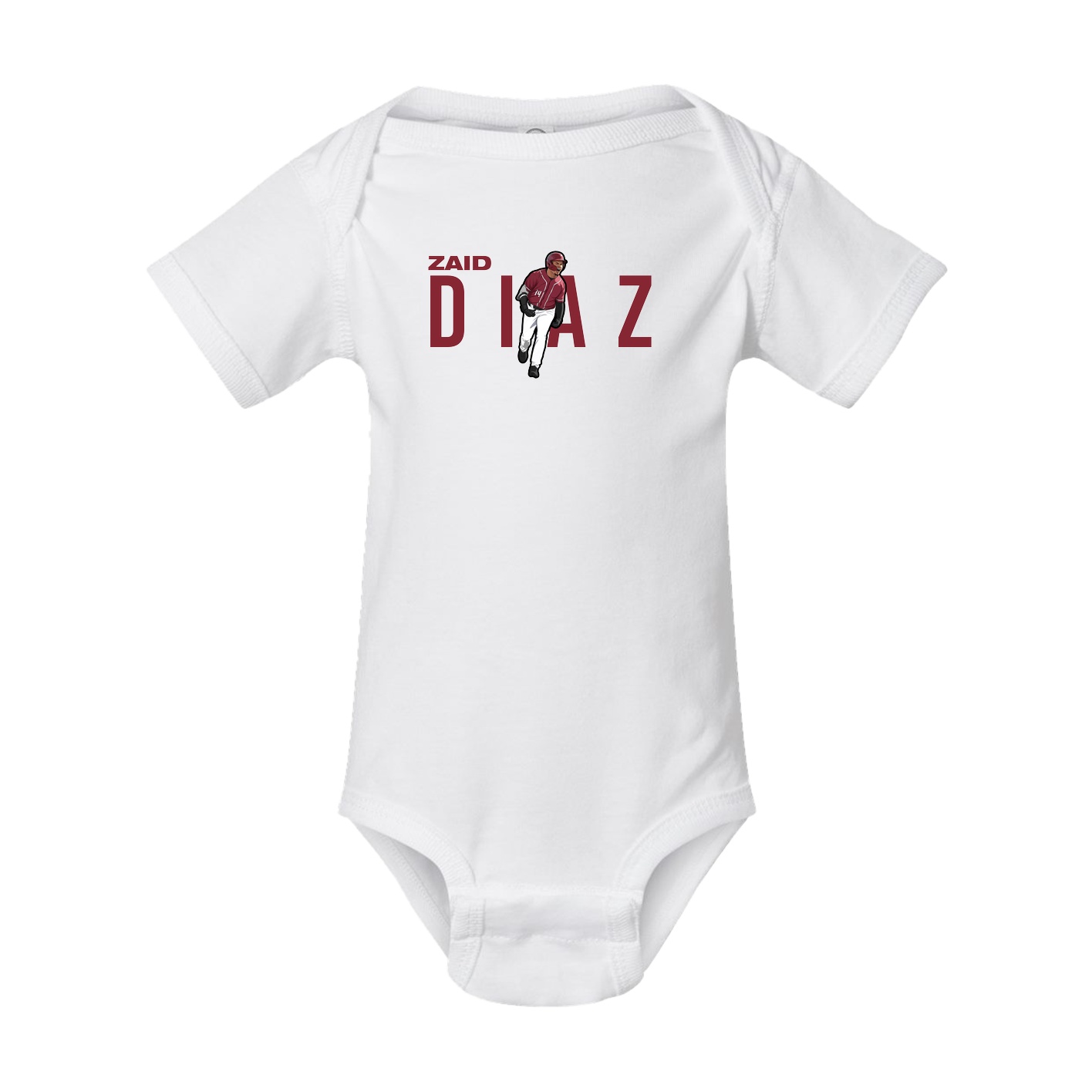 Baby Onesie — Player Name in White
