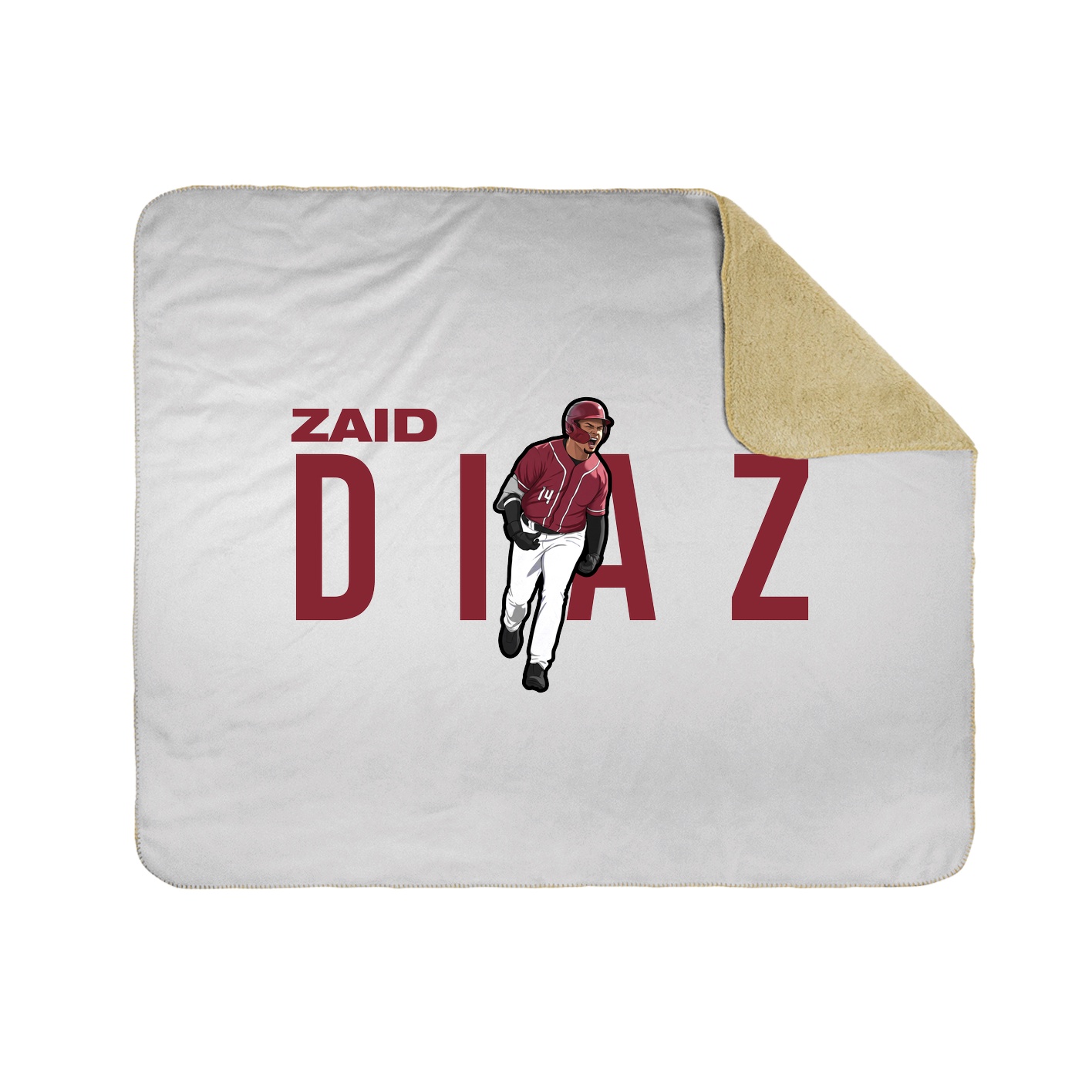 Throw Blanket — Player Name in White