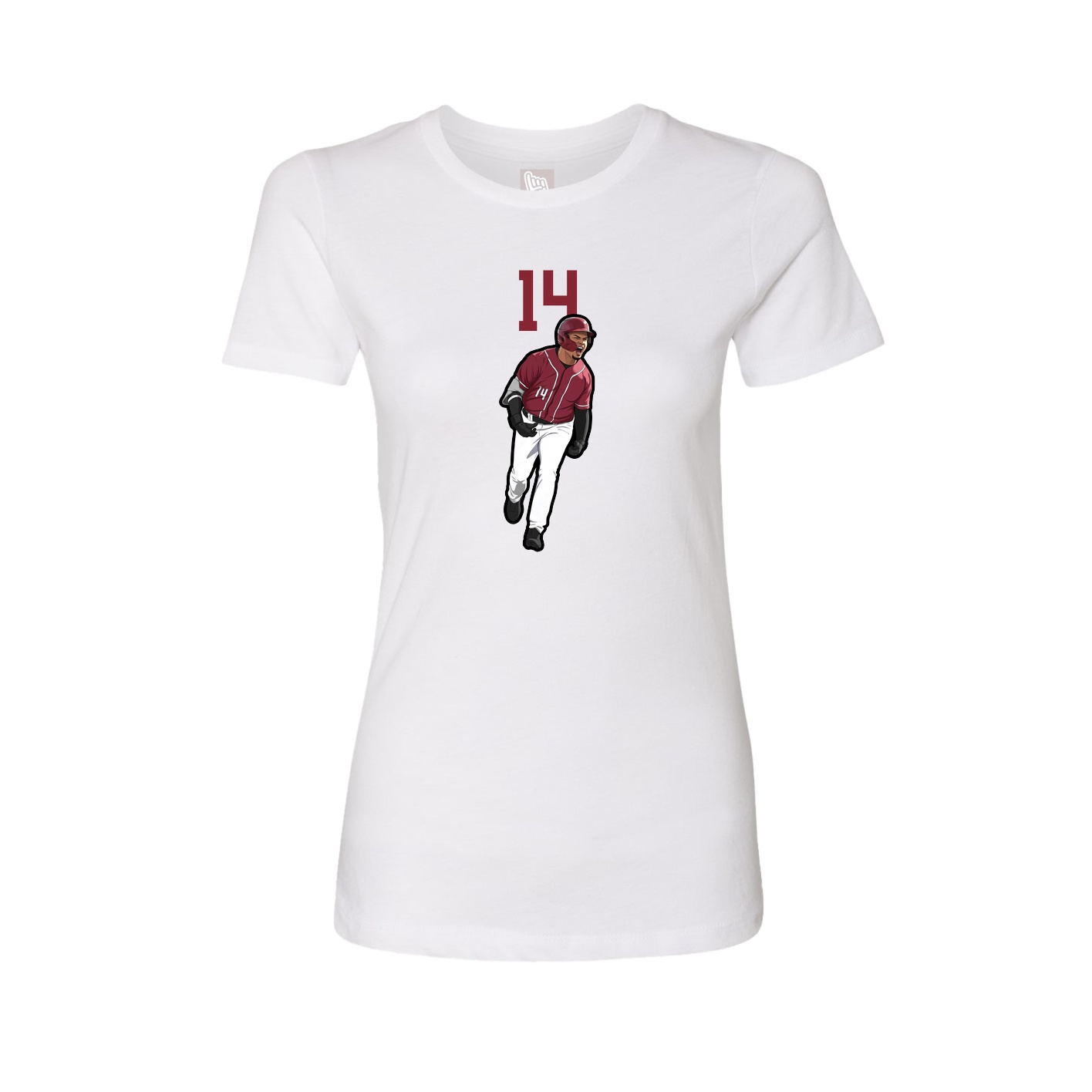 Fitted Women's Tee — Number Top in White