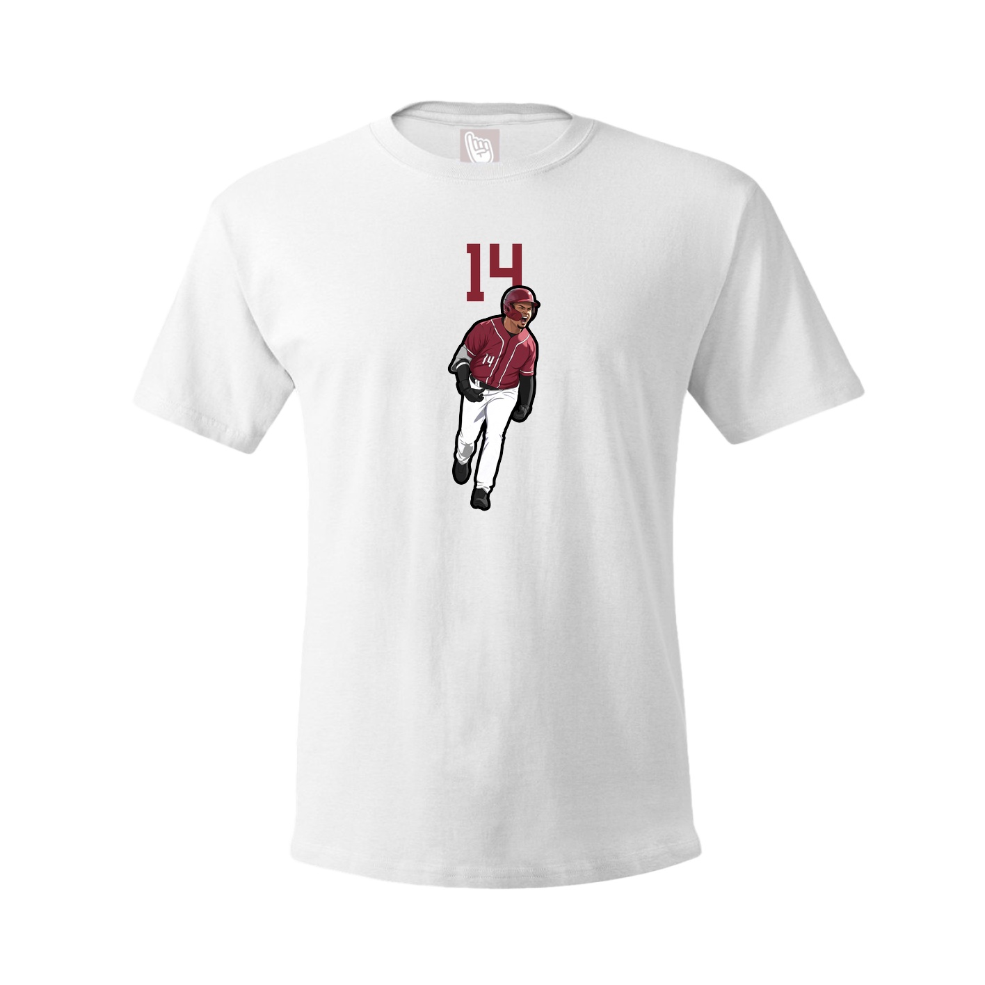 Youth Tee — Number Top in White