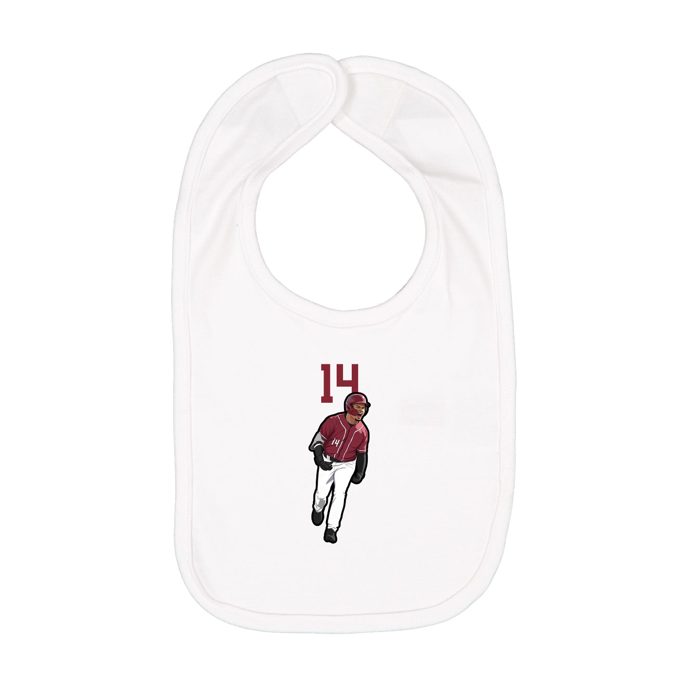 Infant Bib — Number Top in White