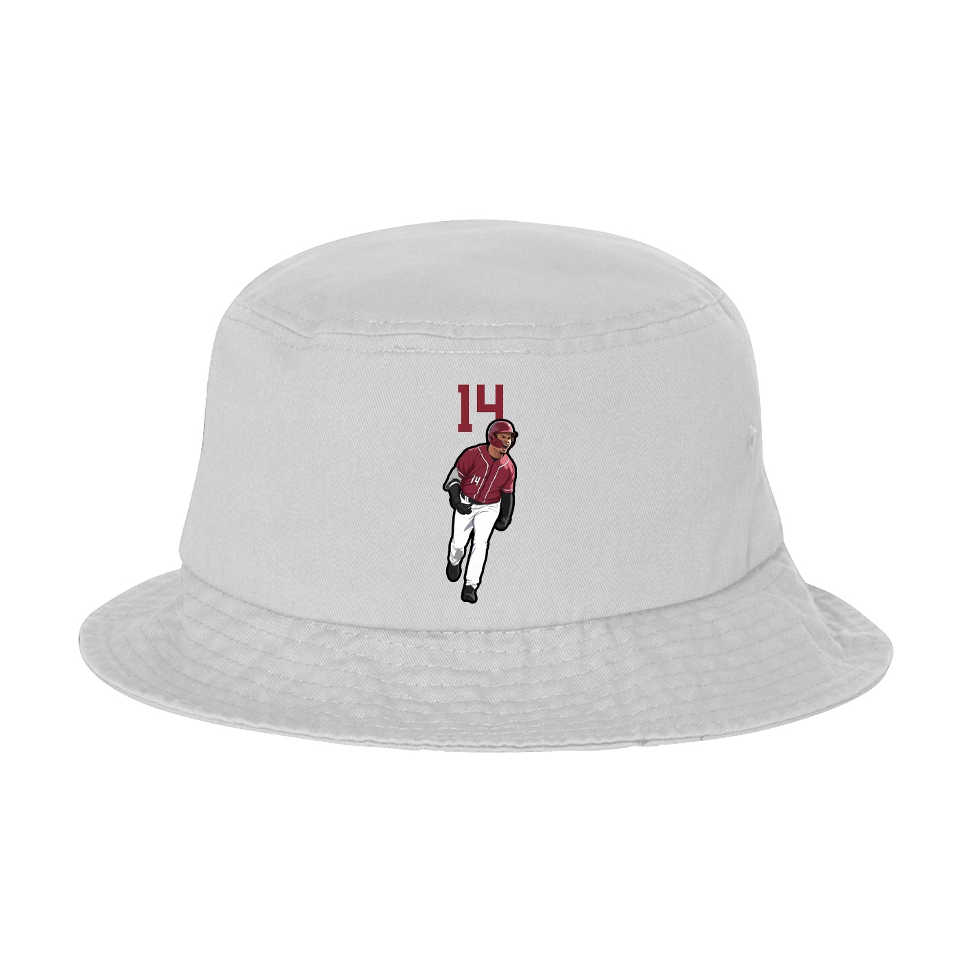 Bucket Cap — Number Top in White
