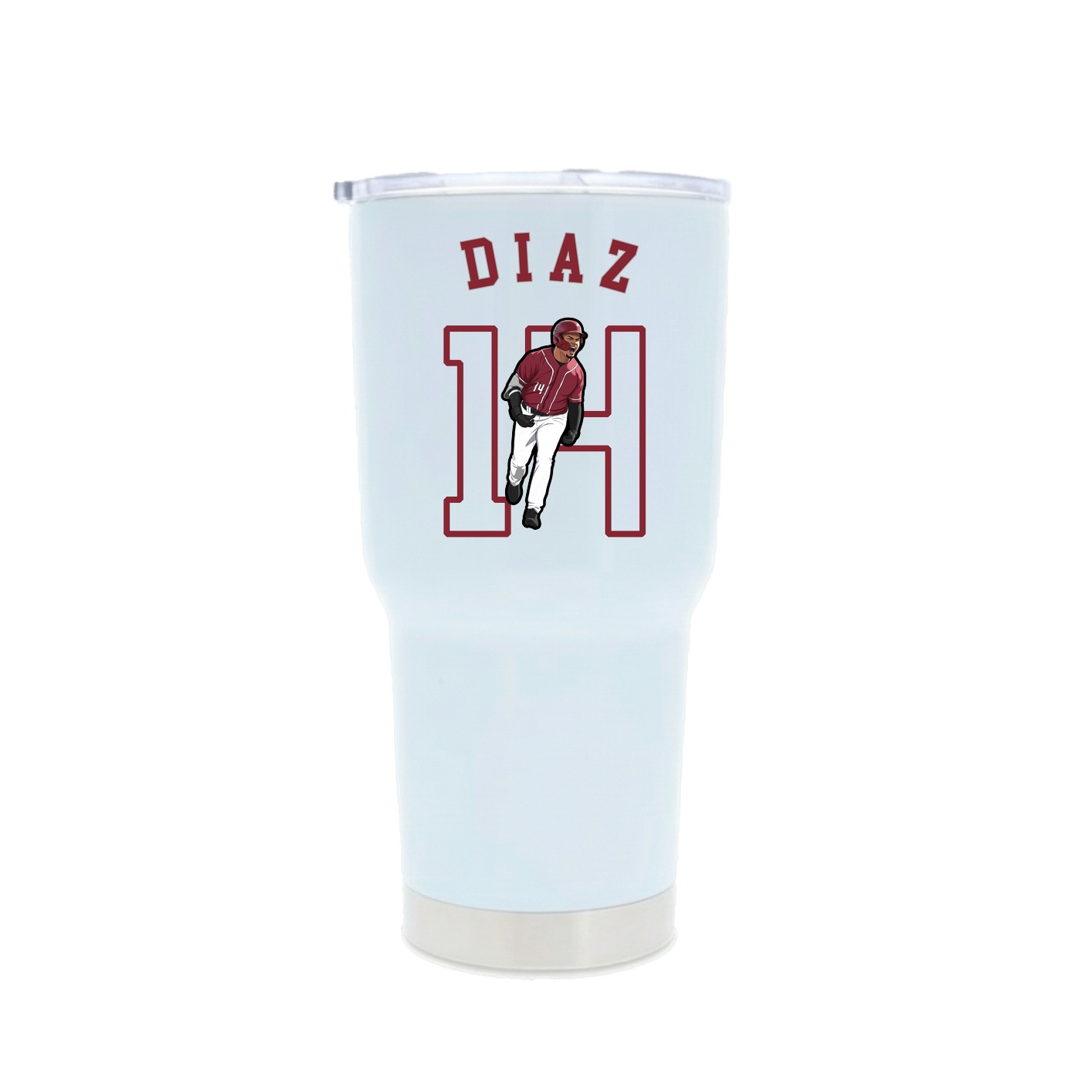 30oz Stainless Steel Tumbler — Shirsey Arch in White