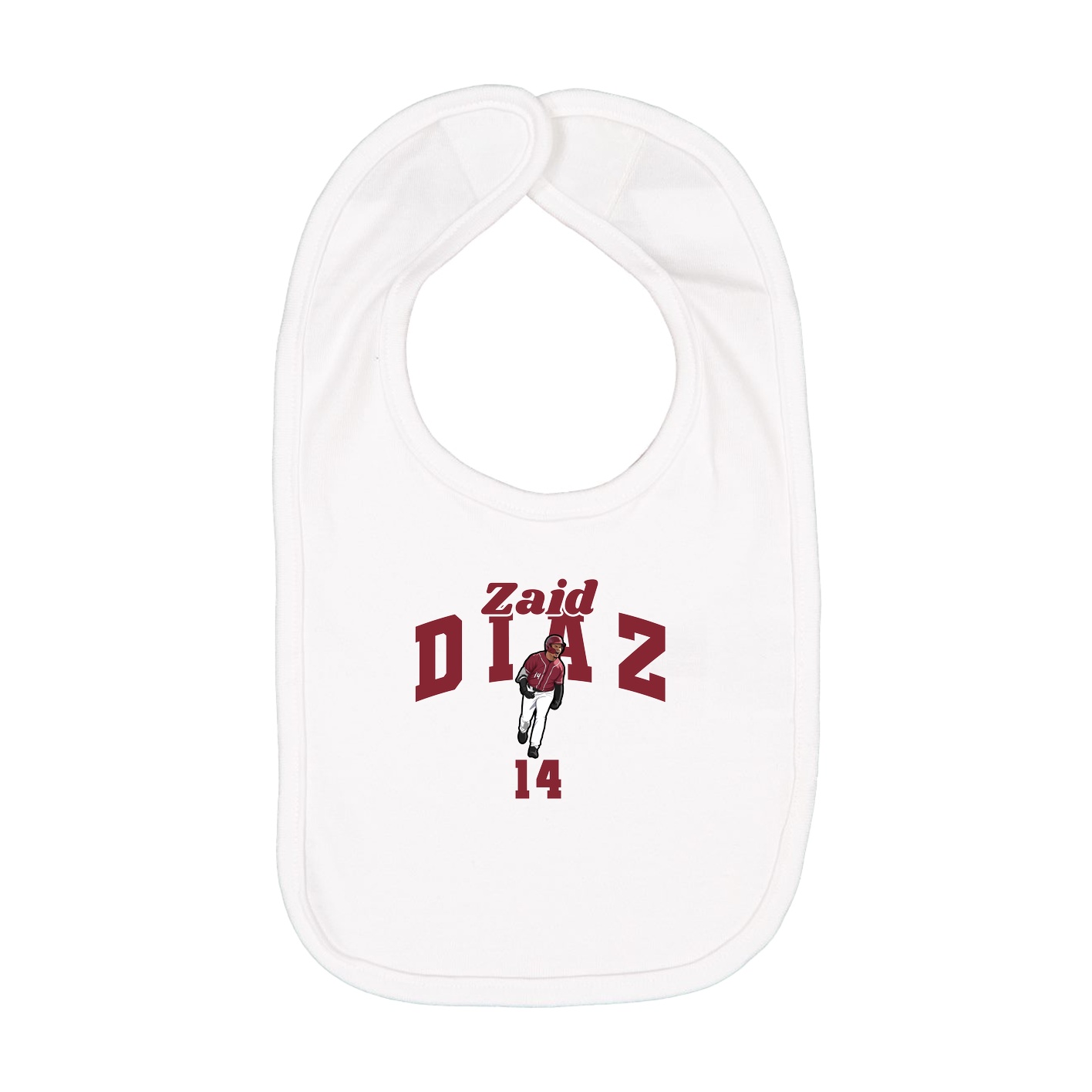 Infant Bib — Signature Arch in White