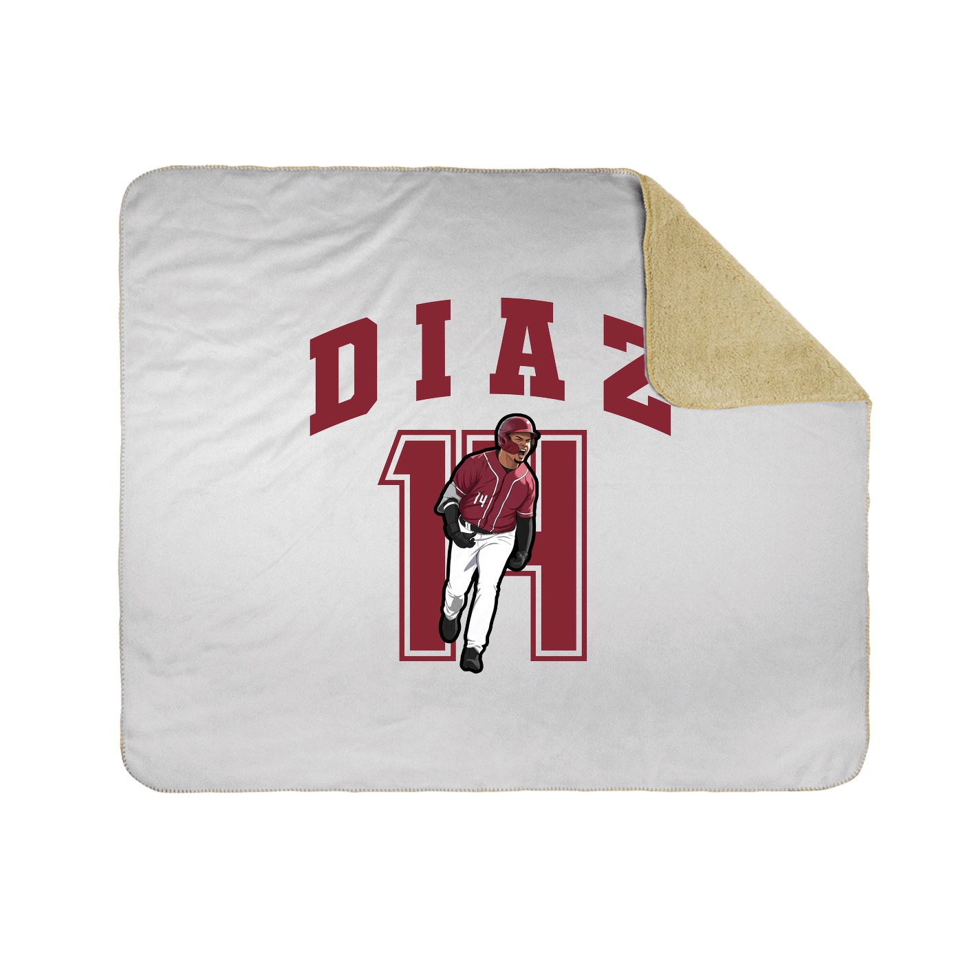 Throw Blanket — Number in White