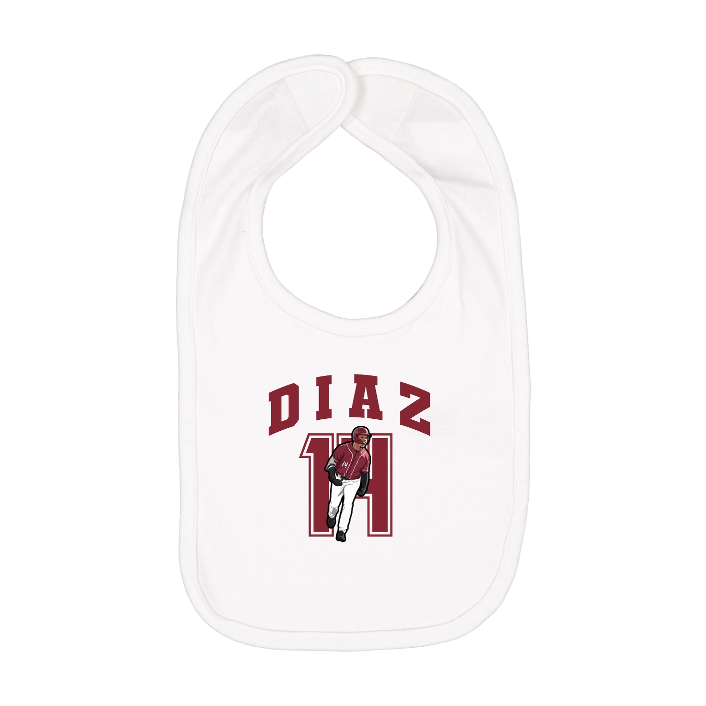 Infant Bib — Number in White