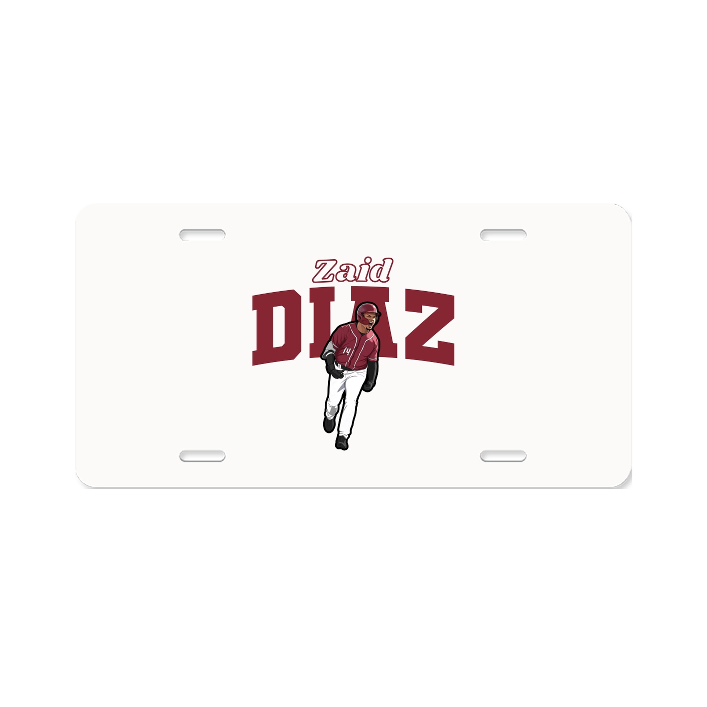 License Plate — Name Arch in Classic