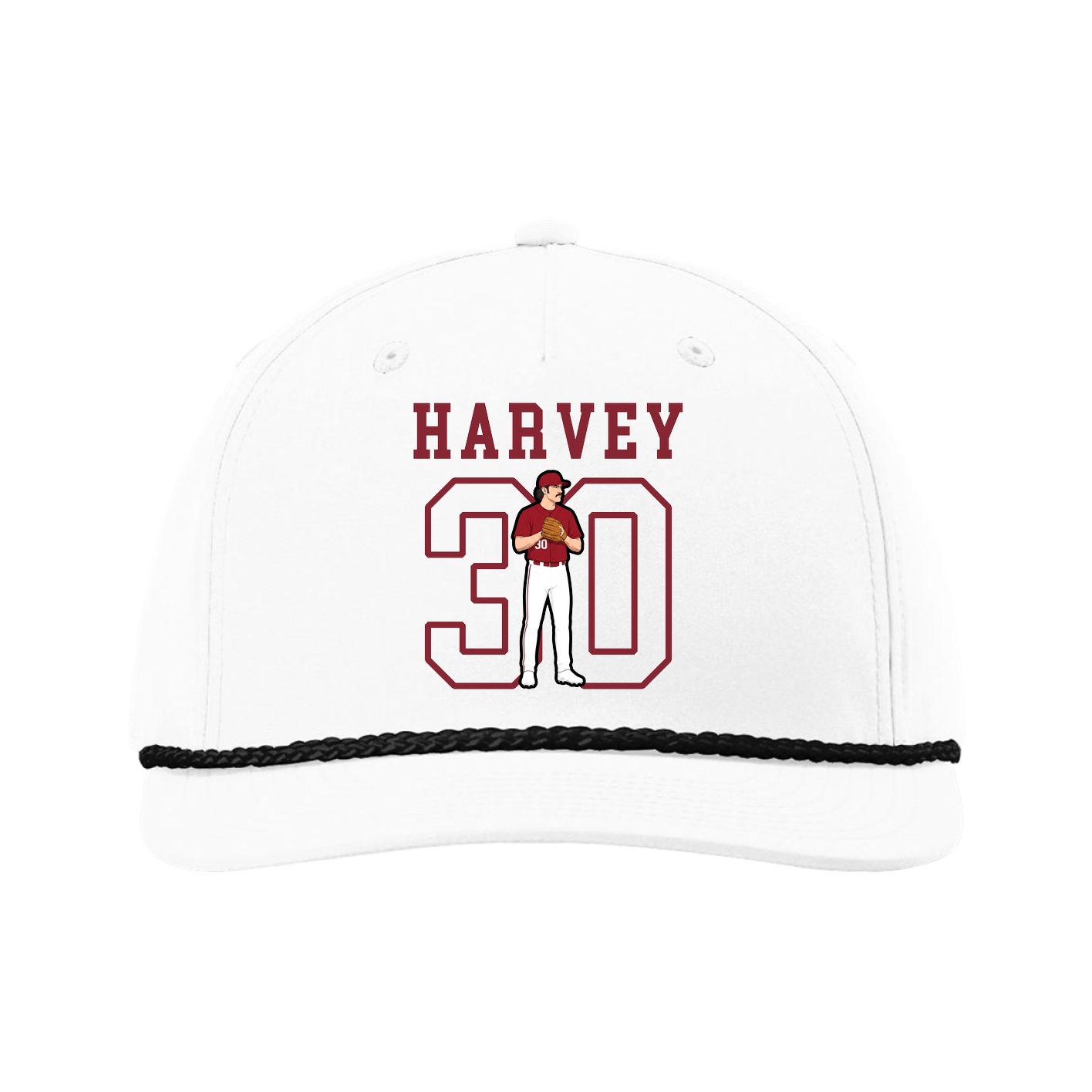 Five-Panel Classic Rope Cap — Shirsey in White