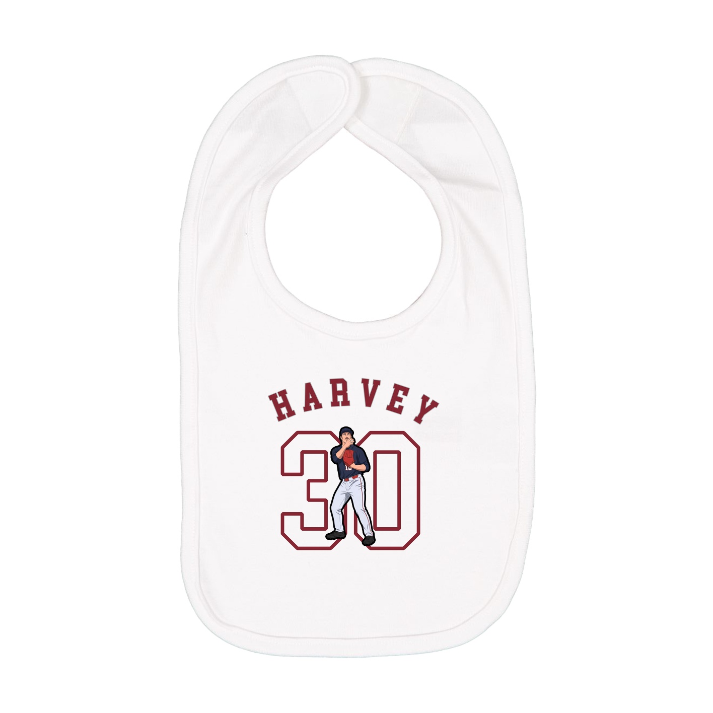 Infant Bib — Shirsey Arch in White
