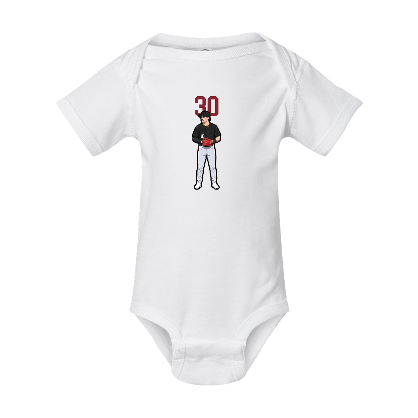 Baby Onesie — Number Top in White