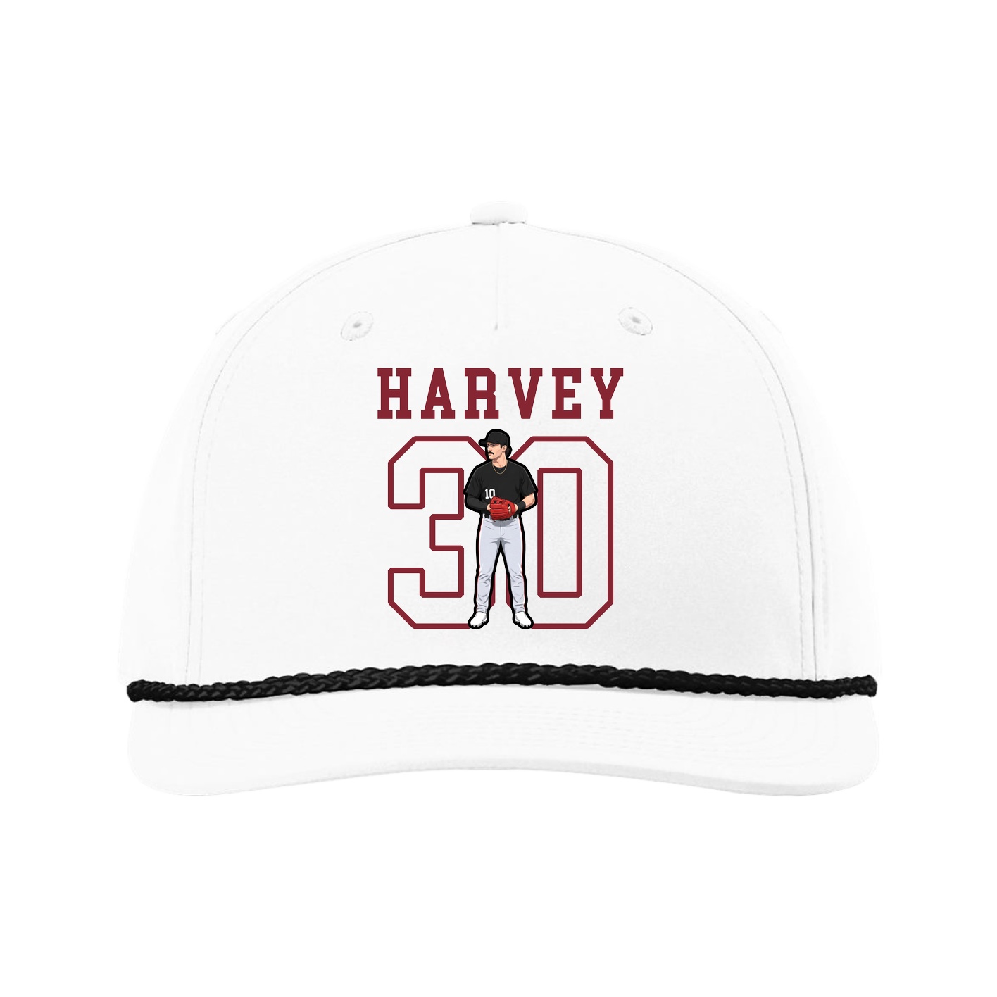 Five-Panel Classic Rope Cap — Shirsey in White