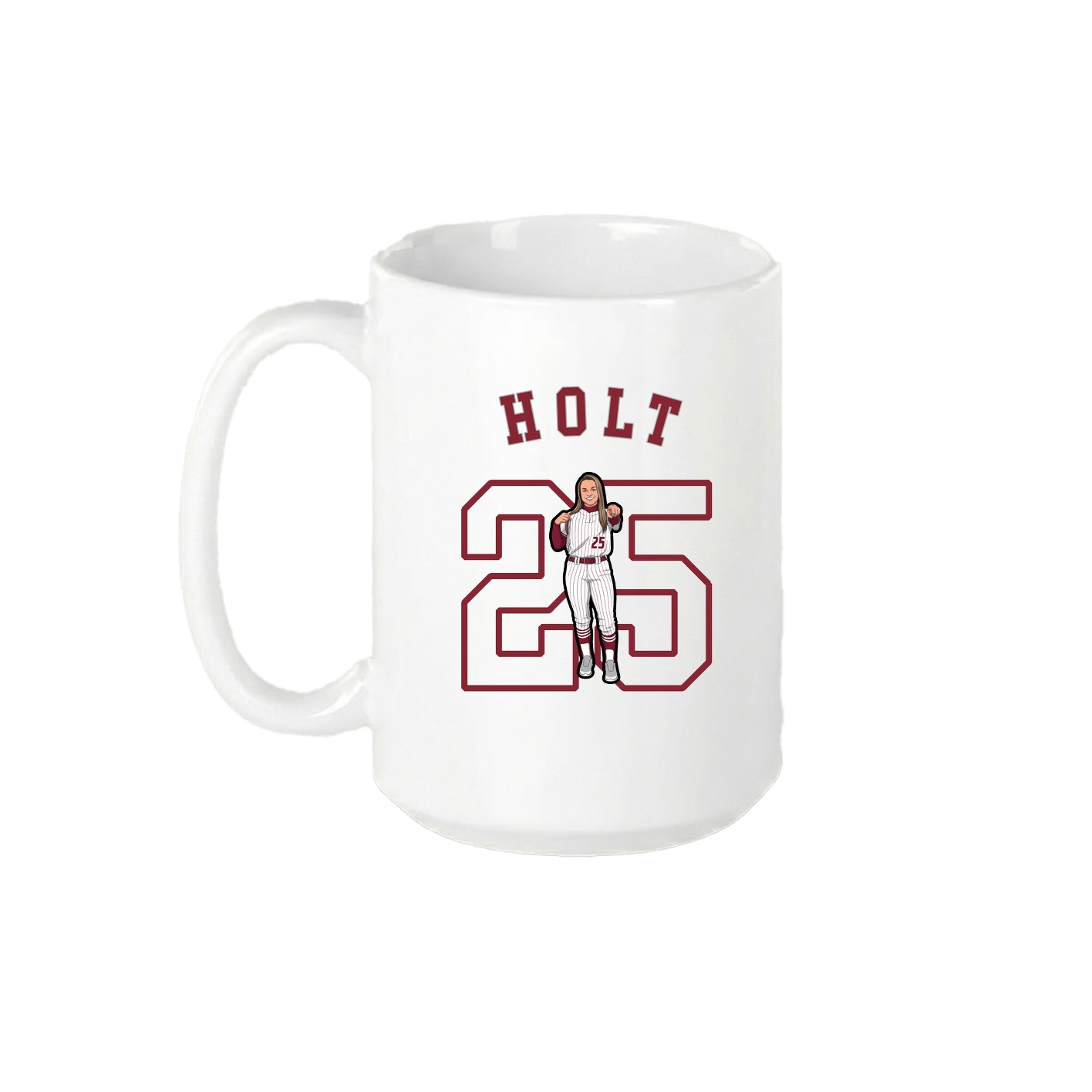 15oz Coffee Mug — Shirsey Arch in White