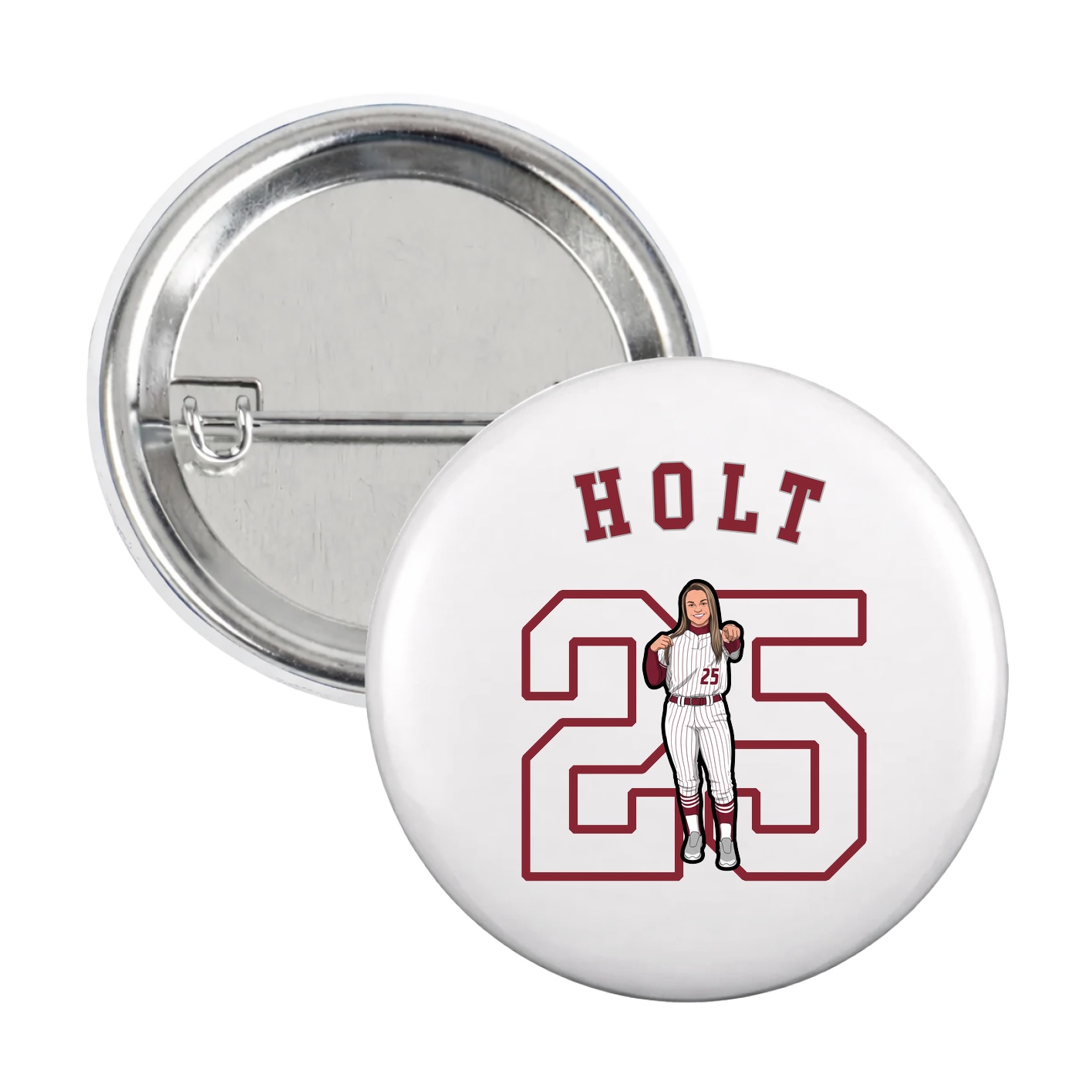 Game Day Button — Shirsey Arch in White