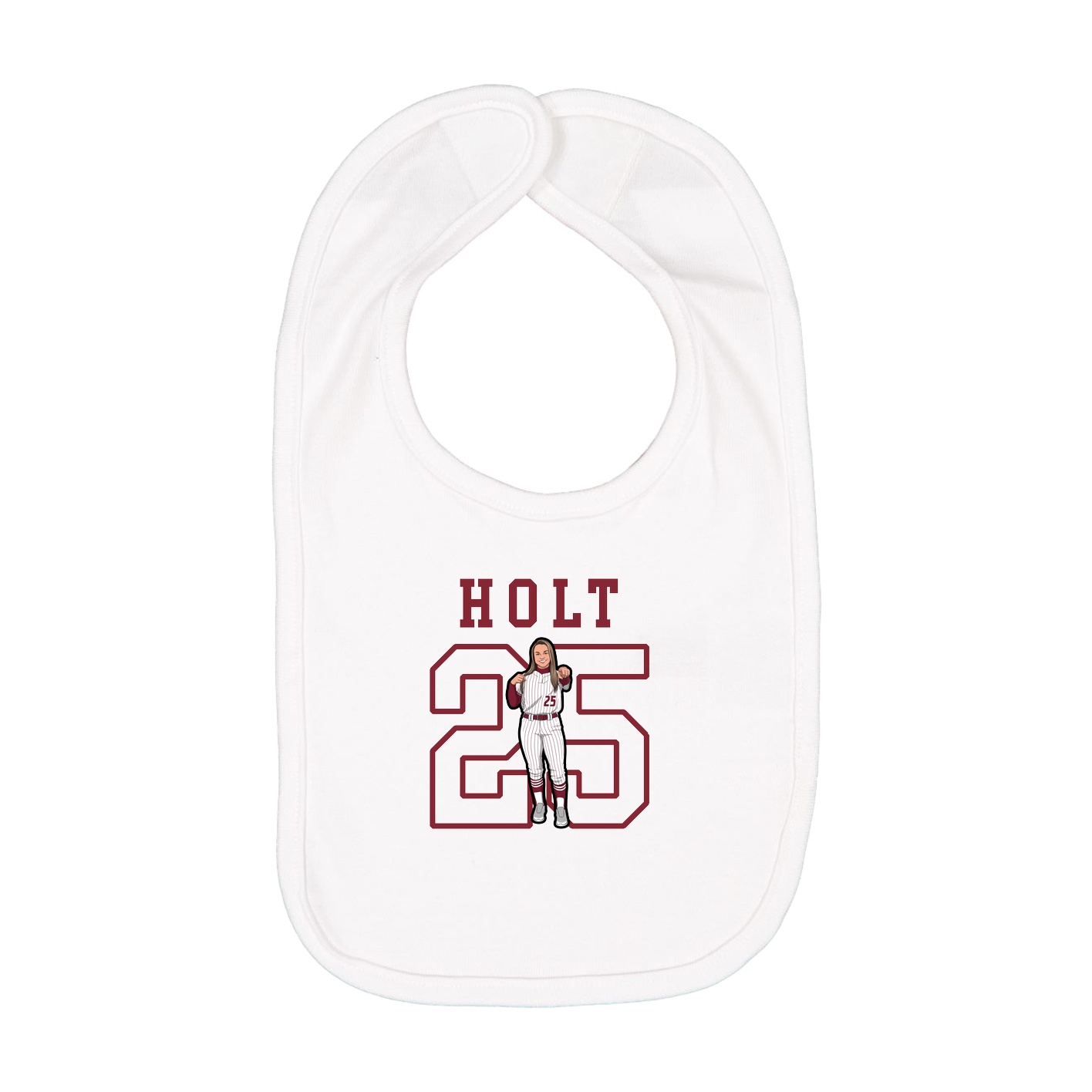 Infant Bib — Shirsey in White