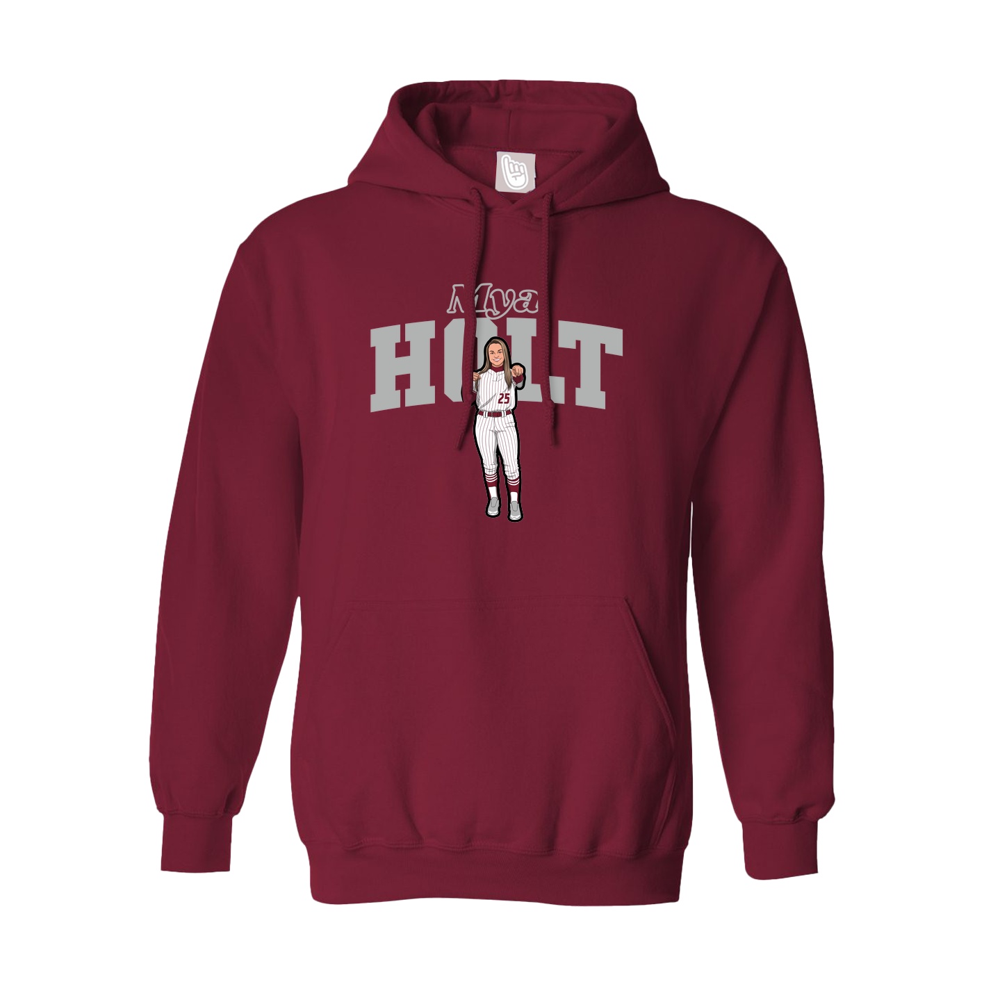 Hoodie — Name Arch in Cardinal