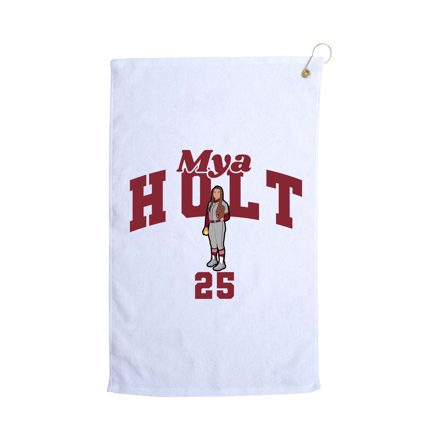 Golf Towel — Signature Arch in White