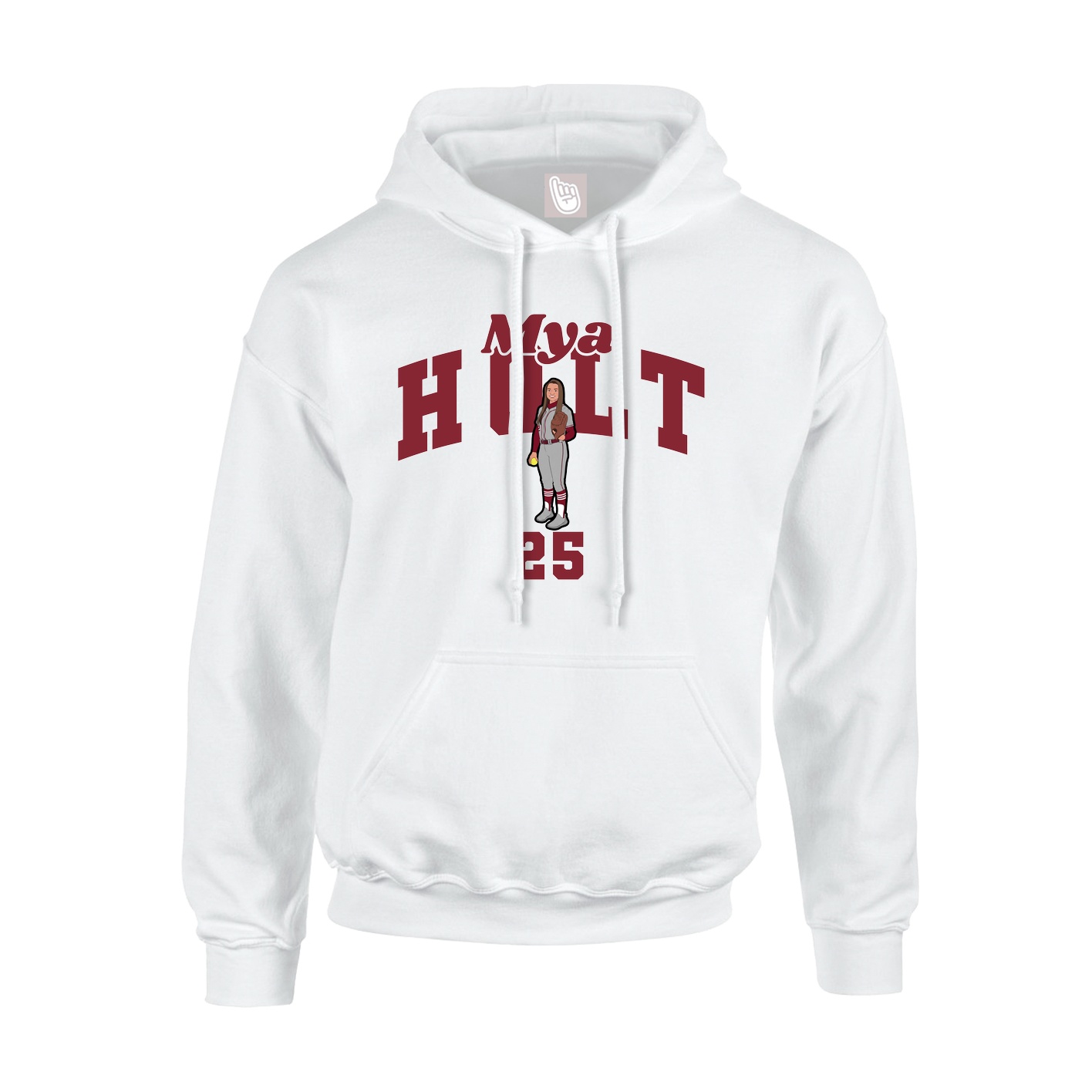 Hoodie — Signature Arch in White