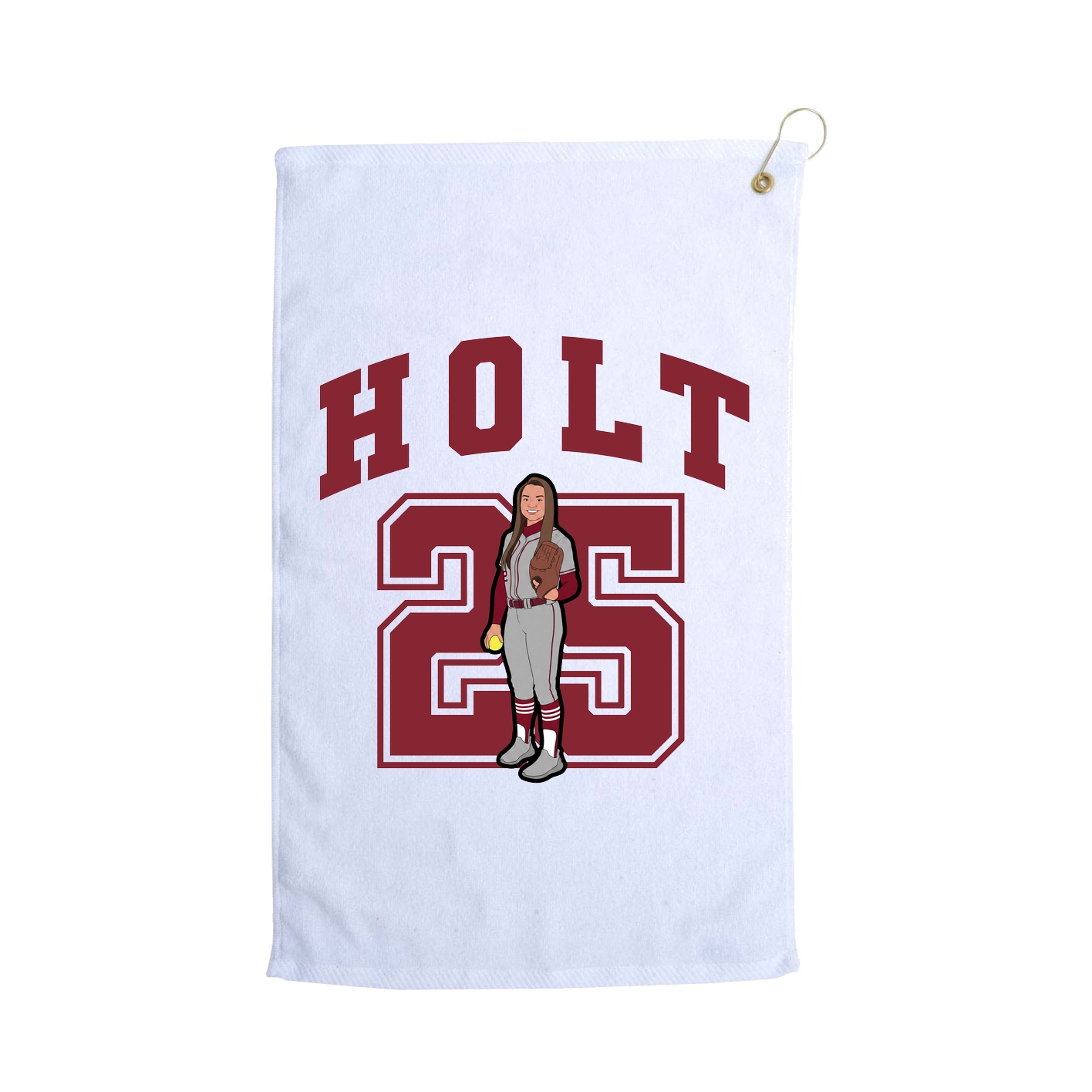 Golf Towel — Number in White