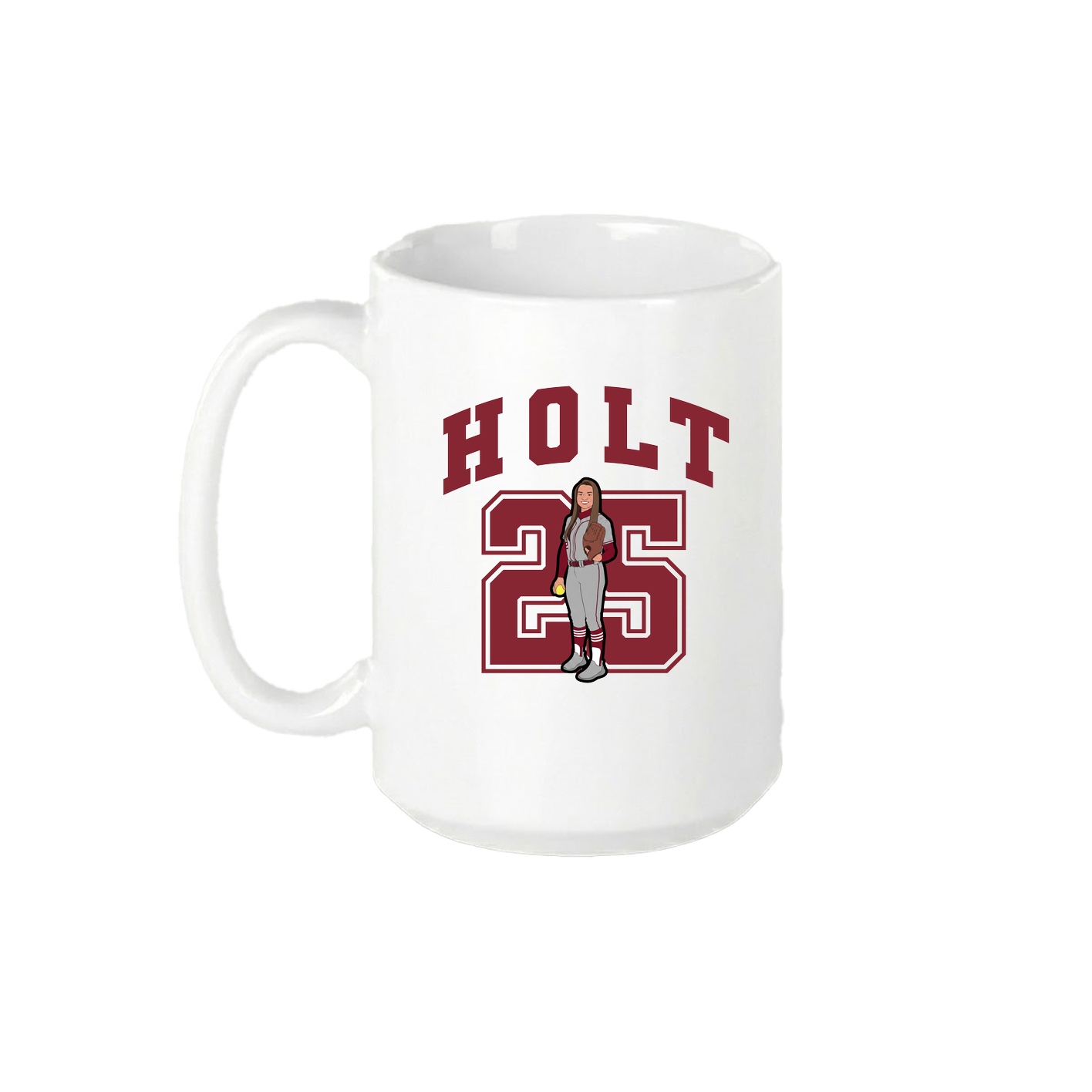 15oz Coffee Mug — Number in White