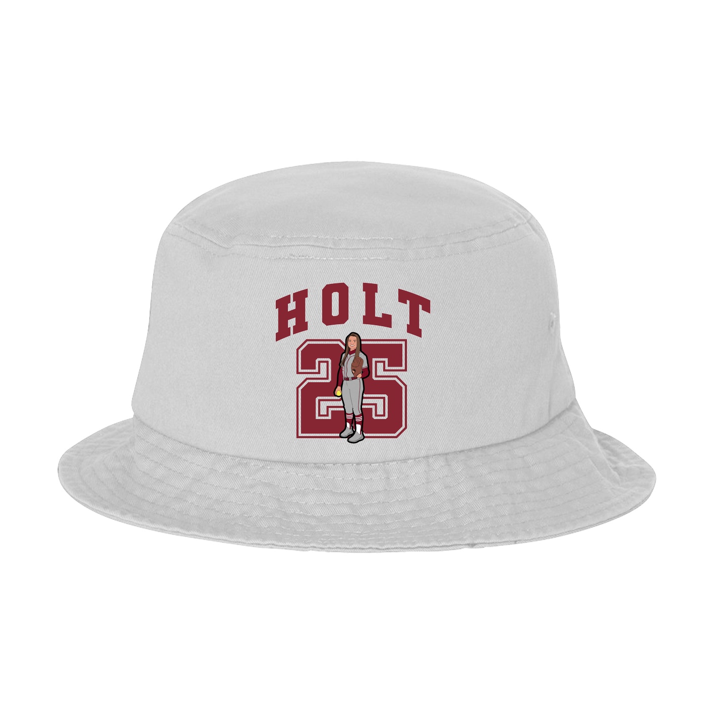 Bucket Cap — Number in White