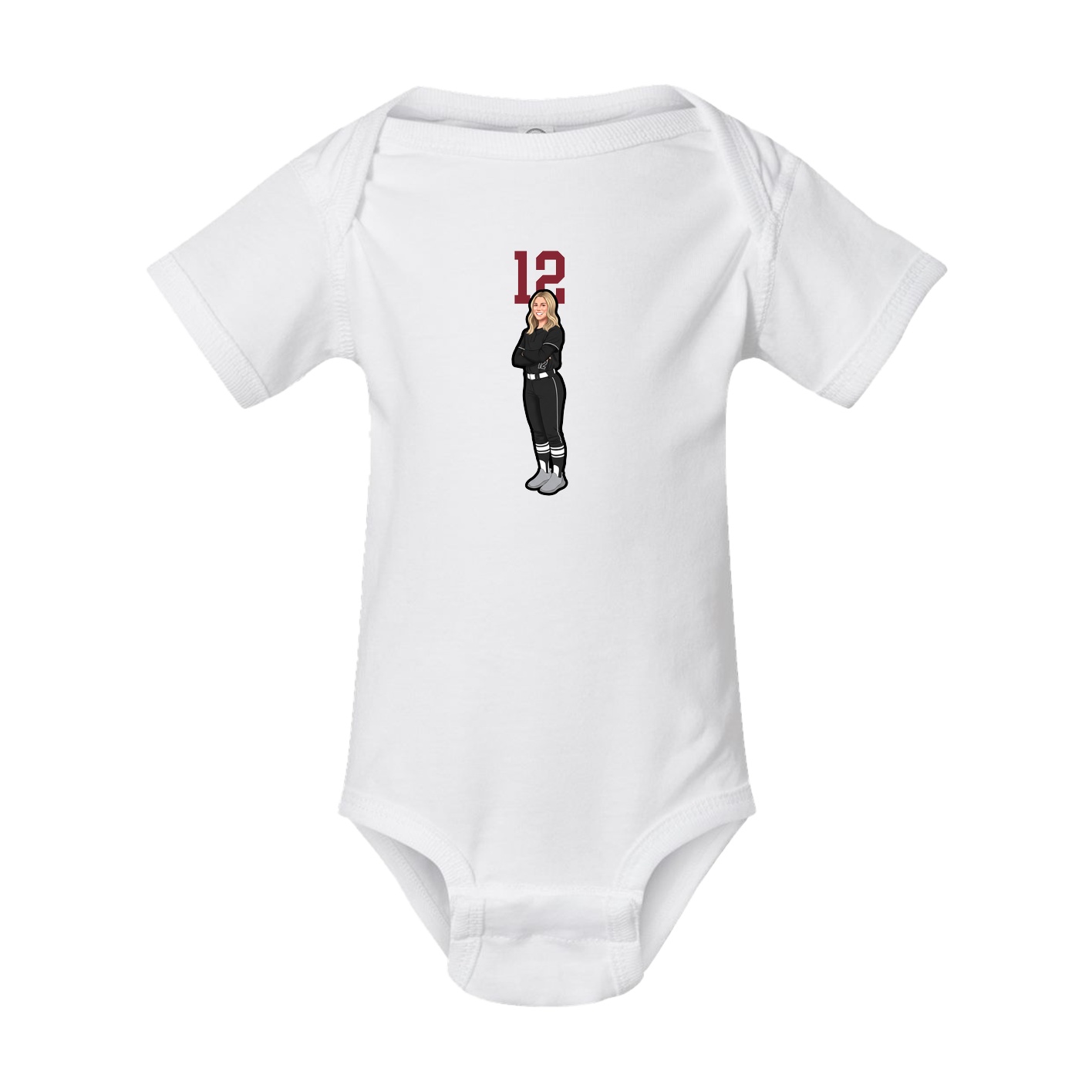 Baby Onesie — Number Top in White