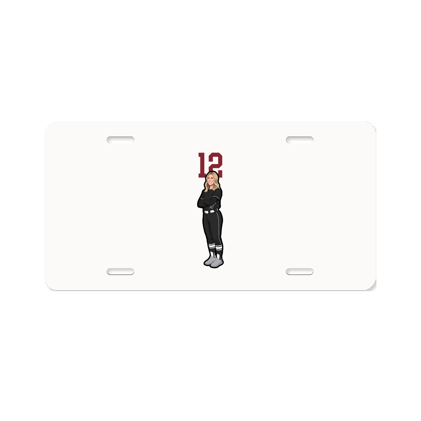 License Plate — Number Top in Classic