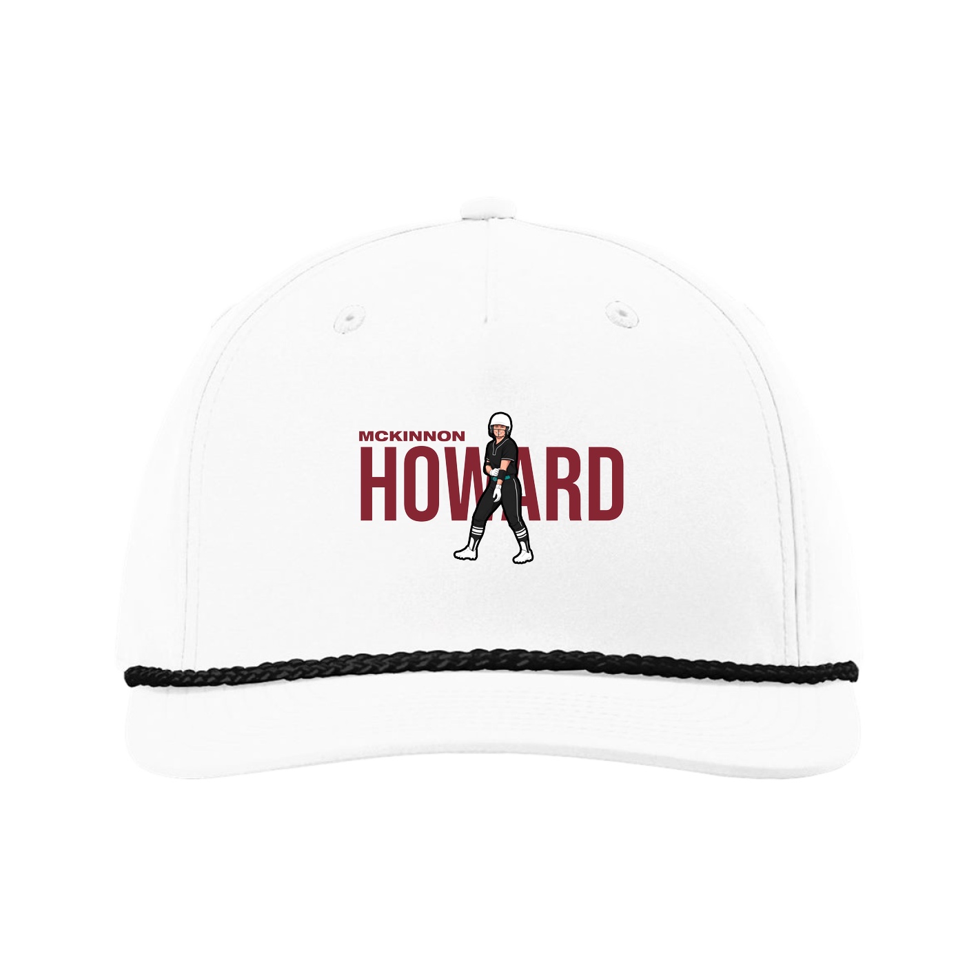 Five-Panel Classic Rope Cap — Player Name in White