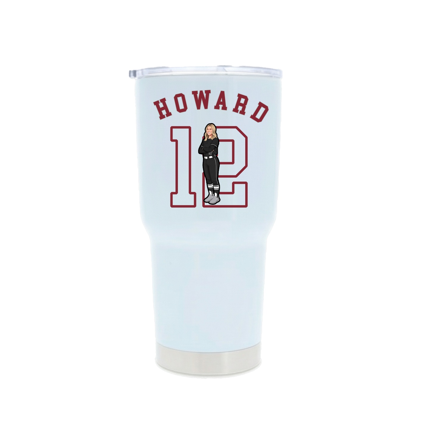 30oz Stainless Steel Tumbler — Shirsey Arch in White