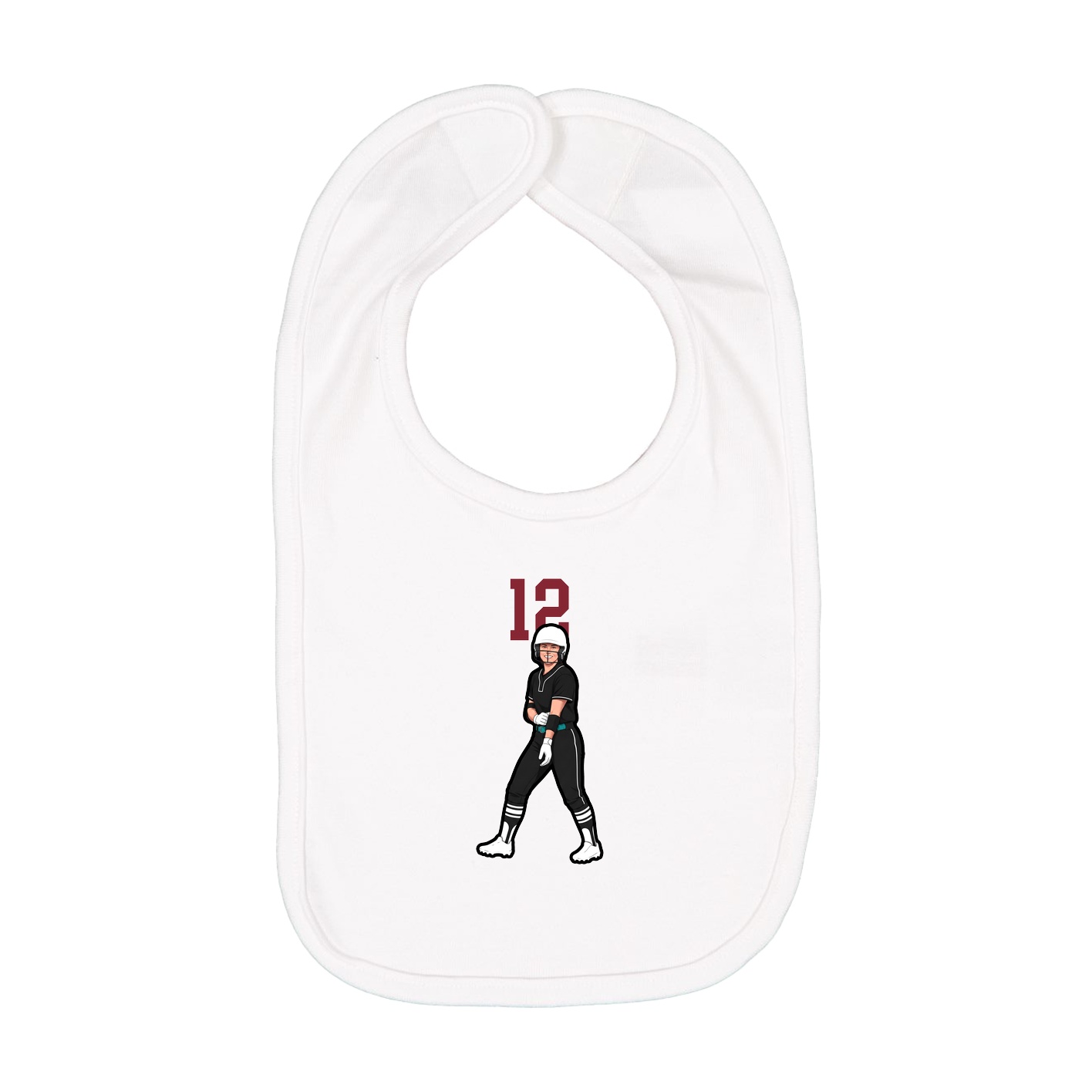 Infant Bib — Number Top in White