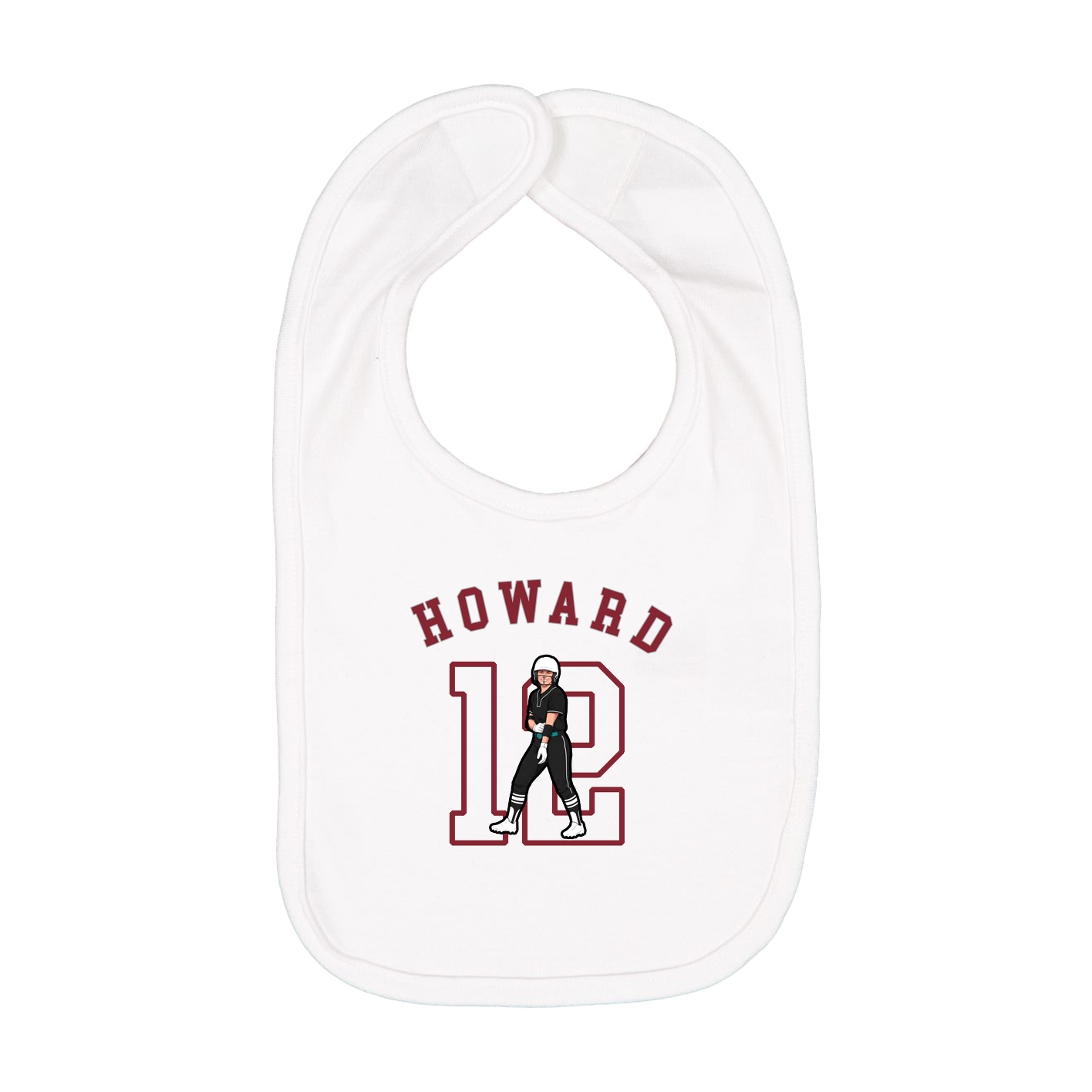 Infant Bib — Shirsey Arch in White